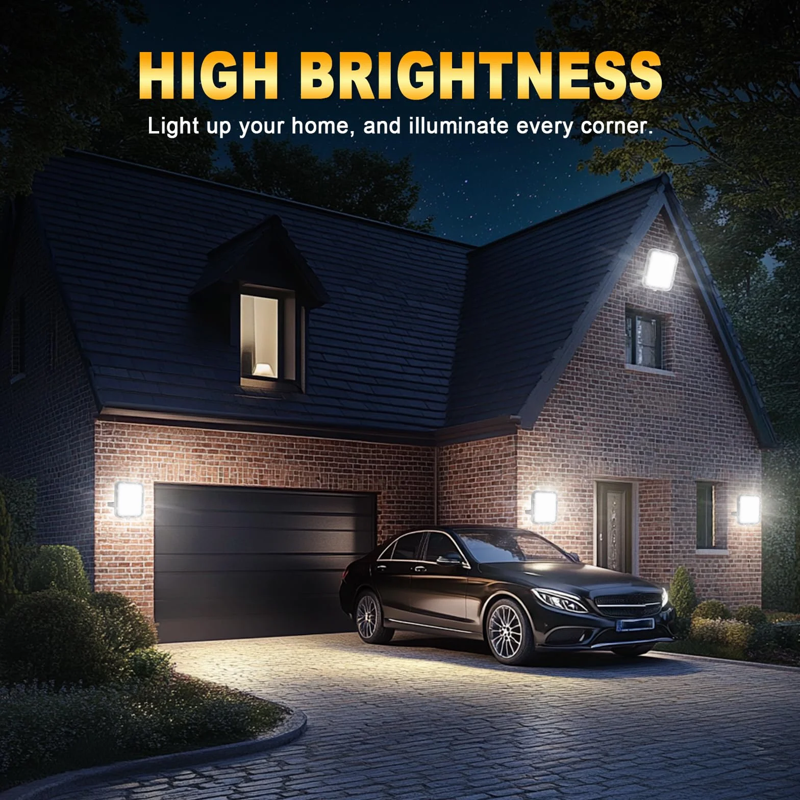 Willpower 50W 5000LM Zewnętrzny reflektor LED do patio ogrodu garażu