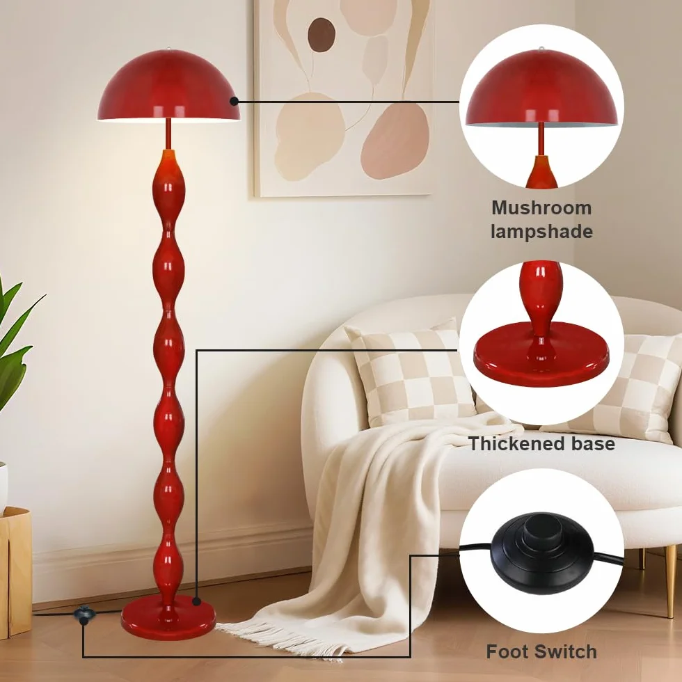 Lampa podłogowa LED 63 cm czerwona funky 3 kolory nowoczesna