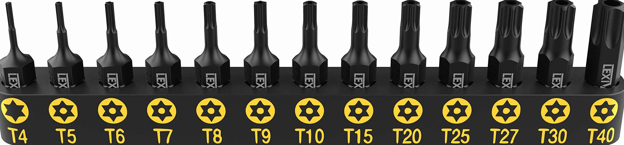 LEXIVON 13-częściowy zestaw Torx śrubowy ze stali nierdzewnej S2 T4-T40 precyzyjna obróbka CNC LX-301