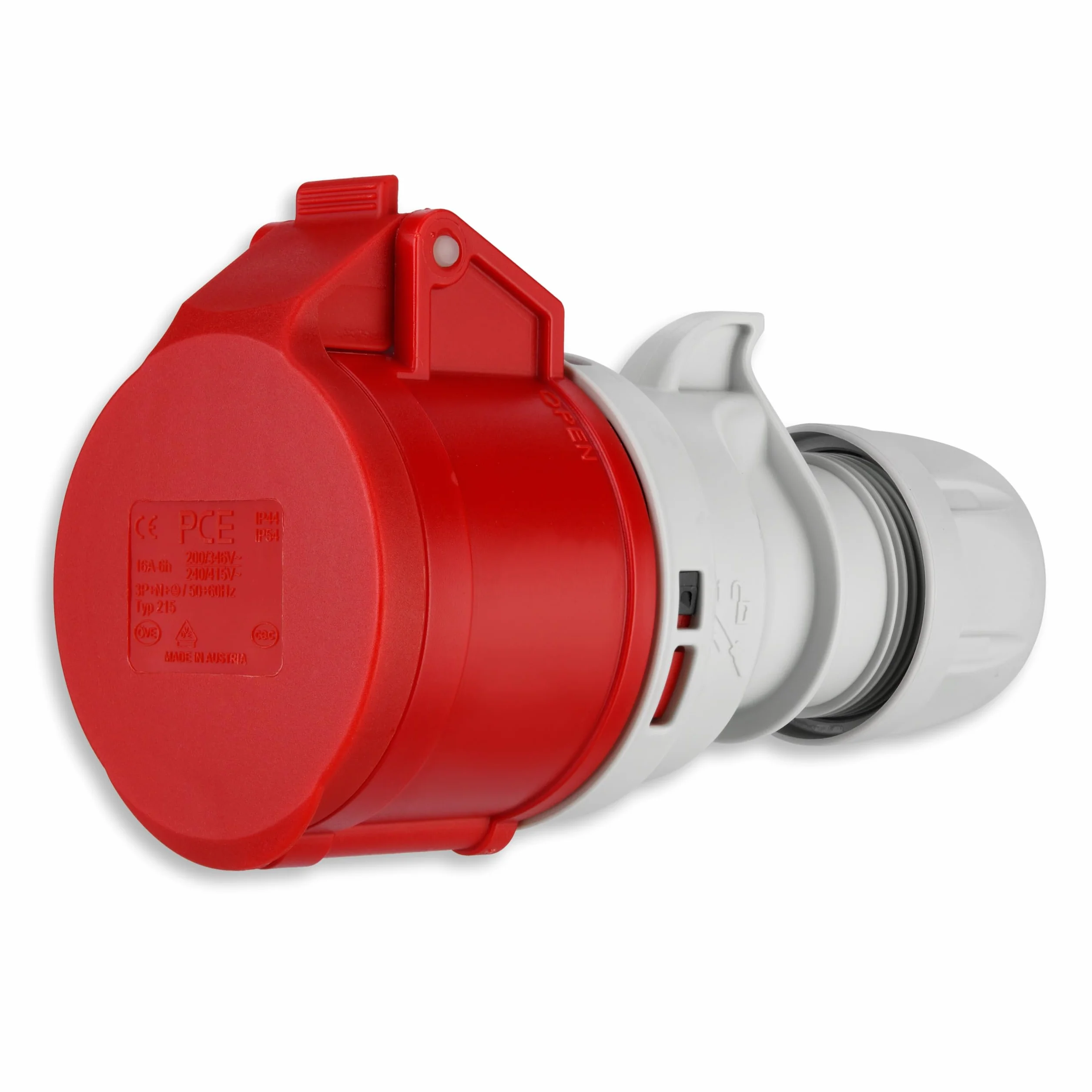 REV 0512560555 złącze CEE 5-biegunowe 3Ph+N+PE IP44 400 V 16 A czerwone