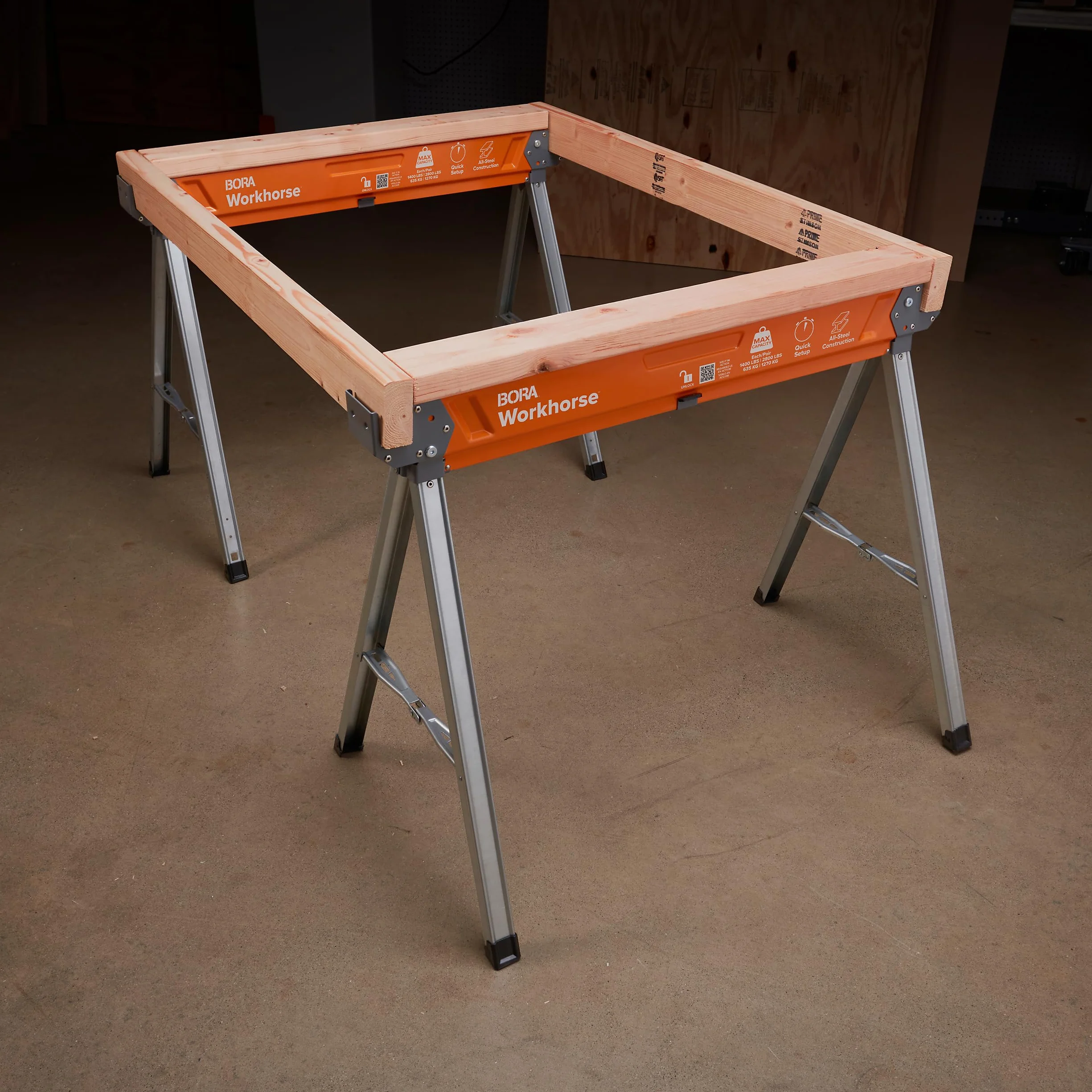 BORA PM-3350T 2-pak składanych ciężkich nóg metalowa piła koń z uchwytem 2 x 4