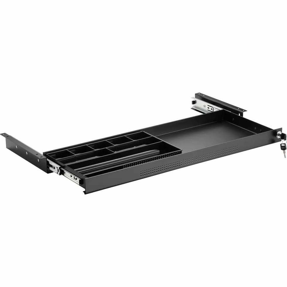 SpeaKa Professional SP-10938492 szuflada pod stolik 740 mm x 272 mm zamykana czarna