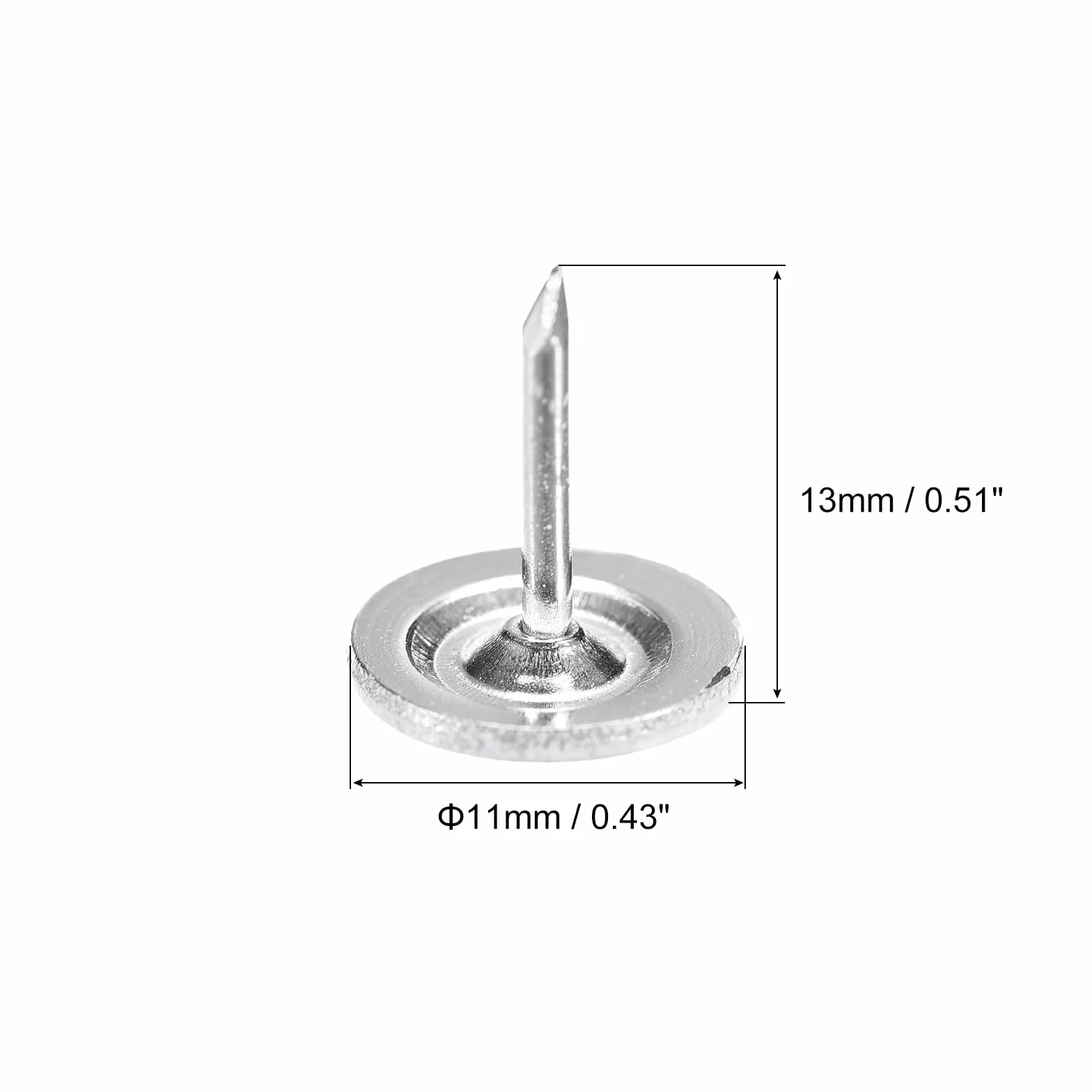 Gwoździe tapicerskie 11 x 13 mm płaska główka biały QUARKZMAN 50 szt.