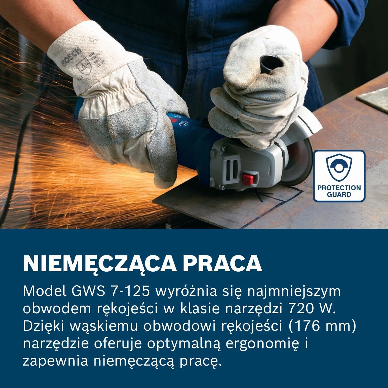 Bosch Professional szlifierka kątowa GWS 7-125 720 W 125 mm