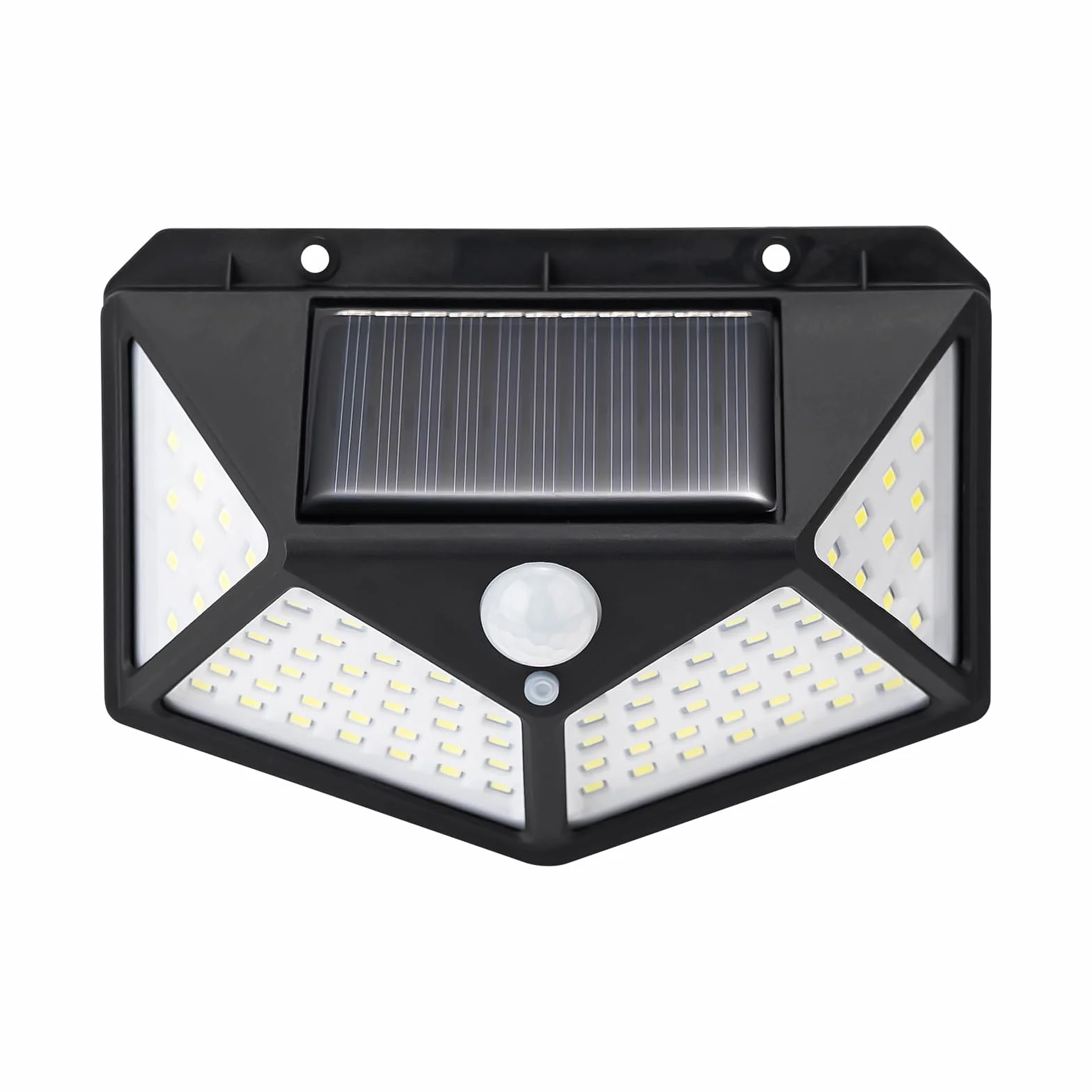 GRIFEMA Zewnętrzna lampa solarna LED z czujnikiem ruchu, 100 diod, 3 tryby, kąt 270°, IP65, 800mAh, GDK203