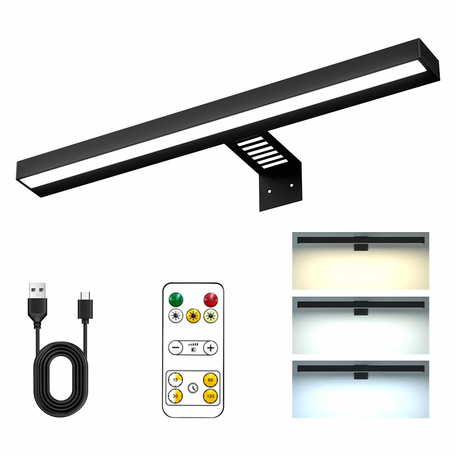 Bezprzewodowa lampa do obrazów LED z pilotem, 3 tryby, ściemniana, z timerem