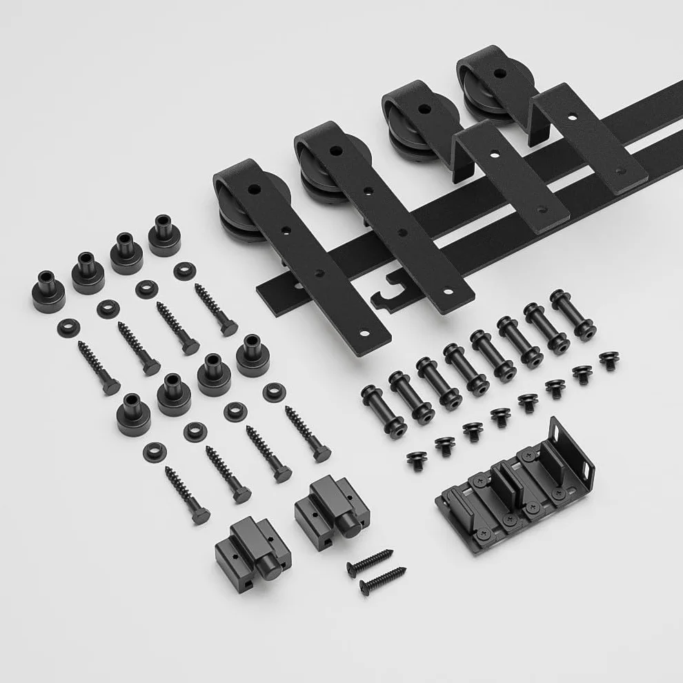 Mini Hardware Drzwi Przesuwne Zestaw 167,7 cm Do Drzwi Podwójne Bypass