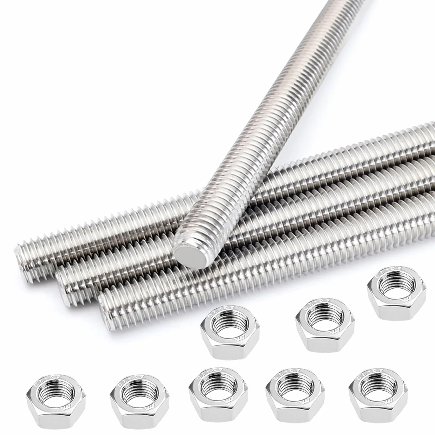 Pręt gwintowany M5 x 100 mm stal nierdzewna 410, 4 szt.
