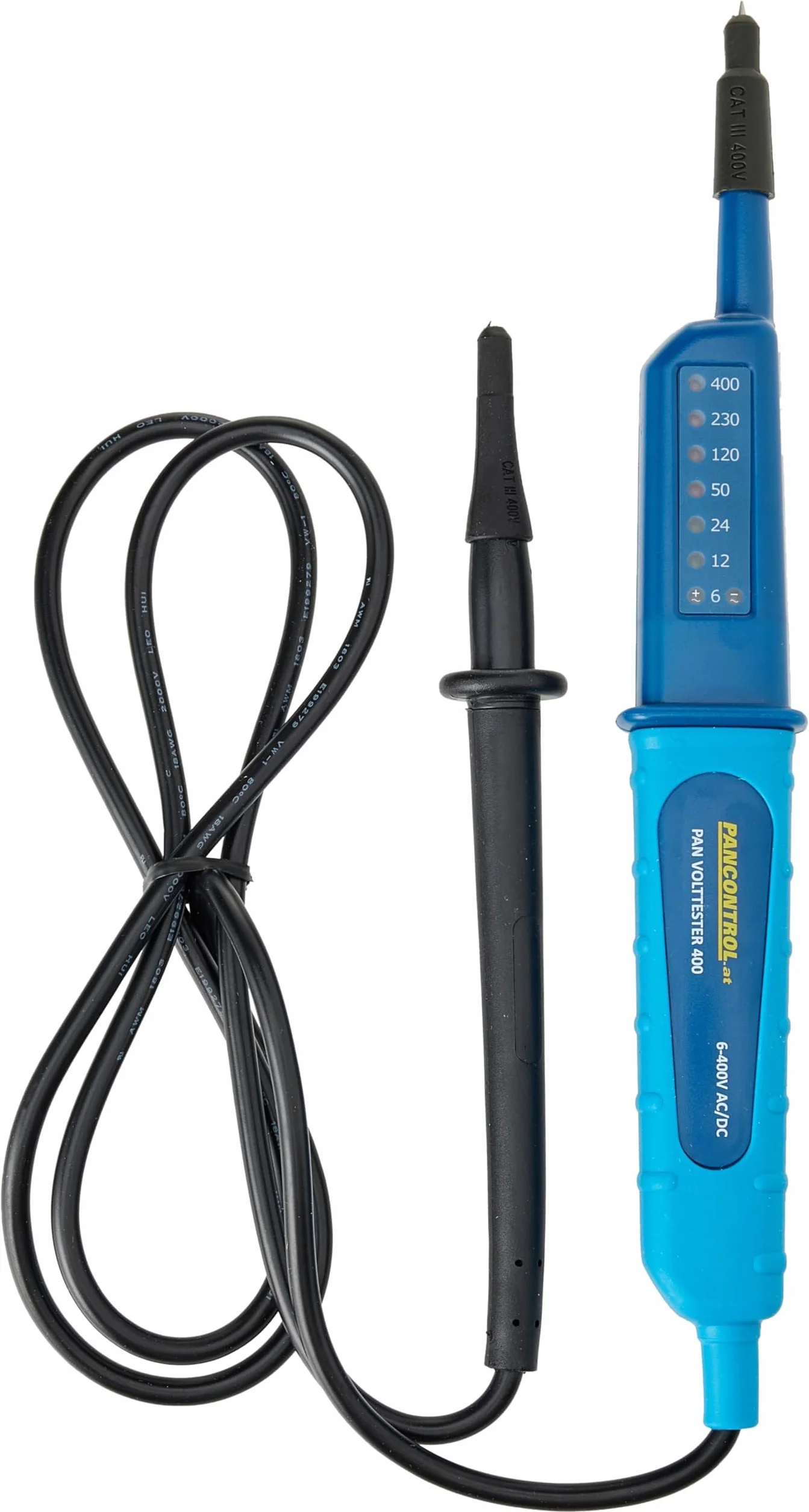 Kopp 2-biegunowy tester napięcia z wyświetlaczem LED 6-400 V niebieski
