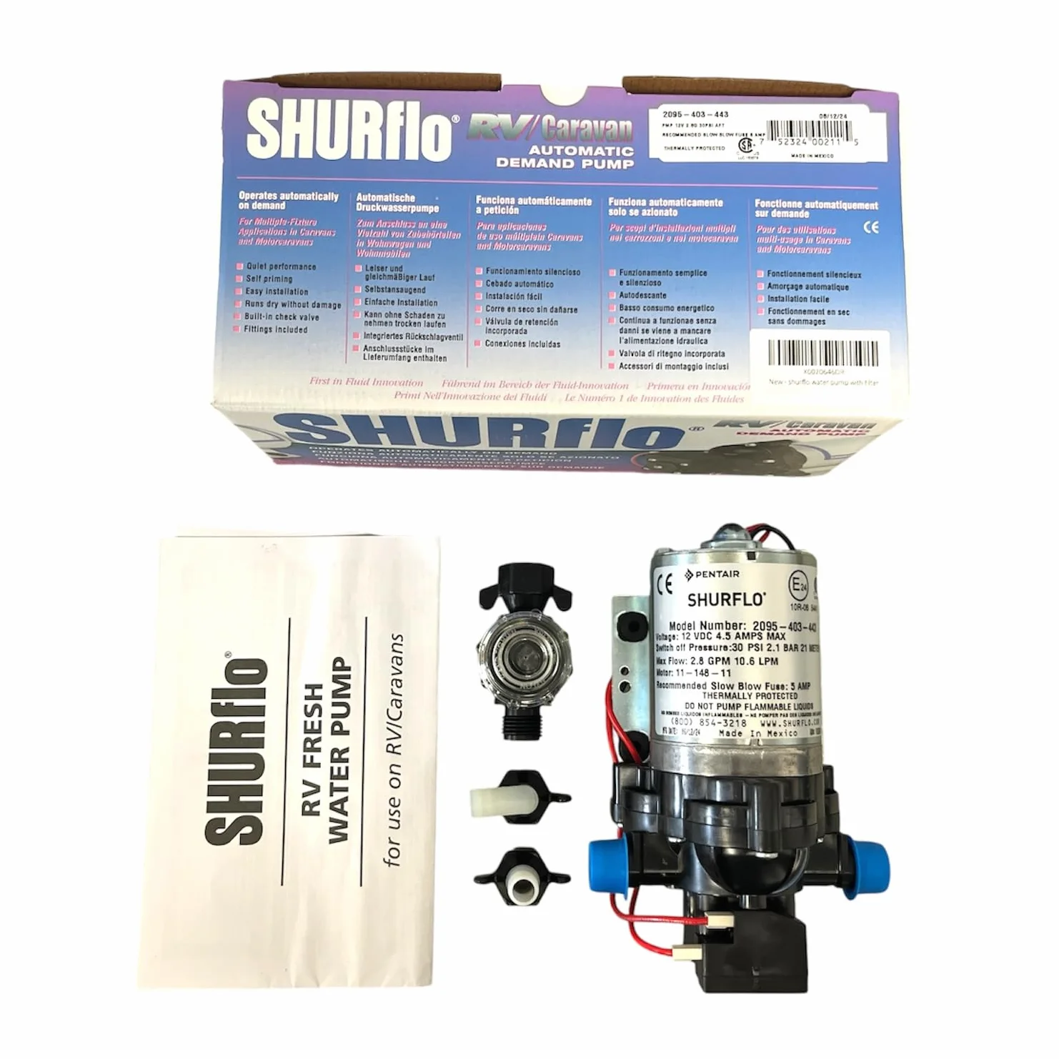 Shurflo pompa wodna z filtrem