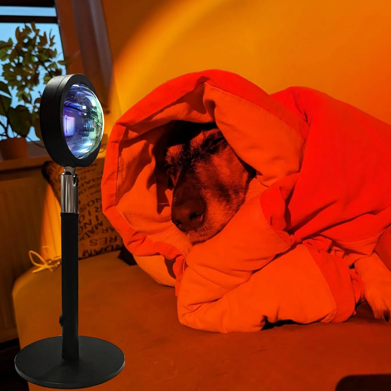 Lampa zachód słońca 4 kolorów LED projektor USB obrotowa 180° do zdjęć selfie dekoracji