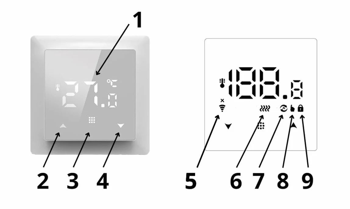 Sone Smart One Termostat ZIGBEE Sterownik ogrzewania Tuya TE-1Z przewodowy