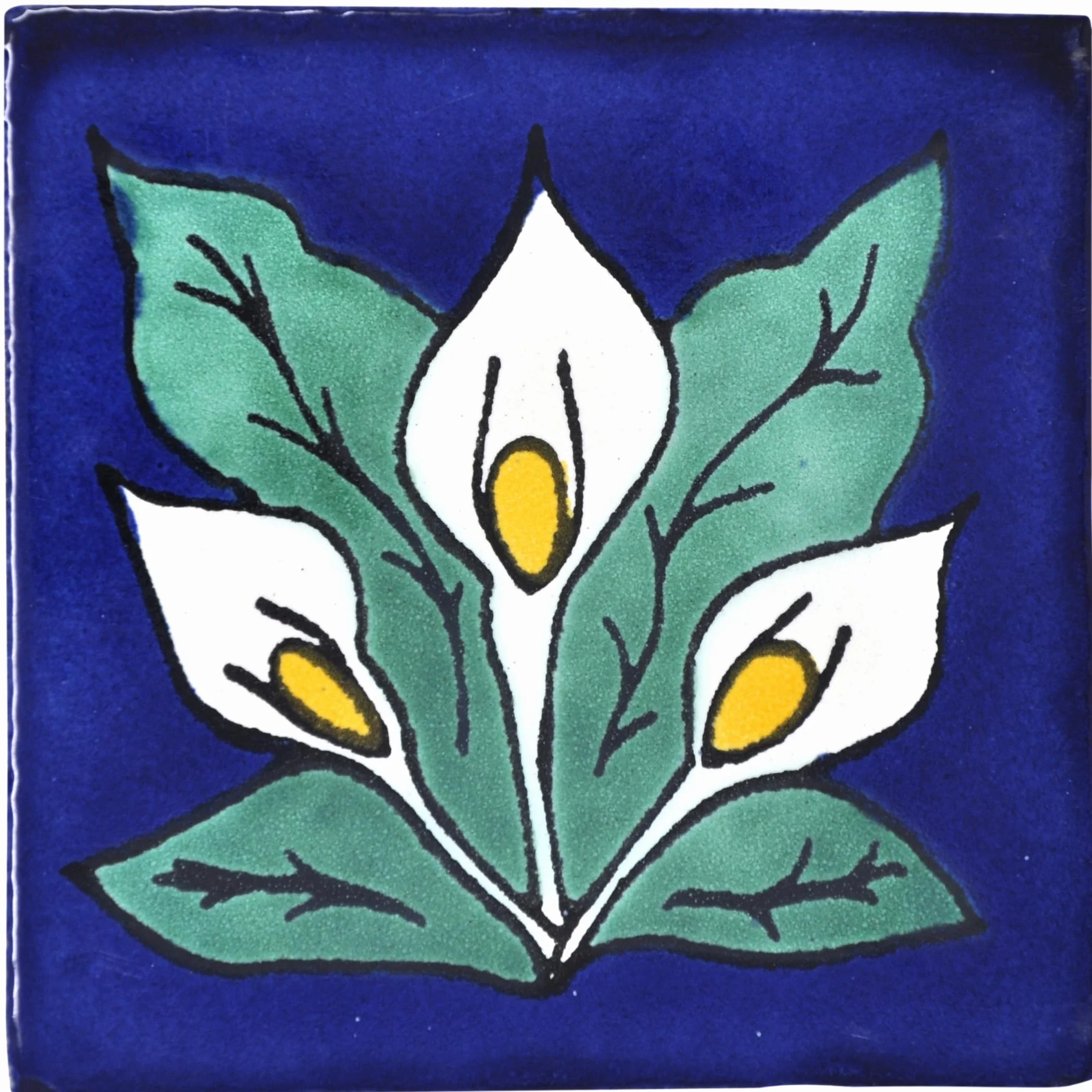 Azulejos Mexicanos Artesanales de Talavera de 10.5cm - Azulejo individual