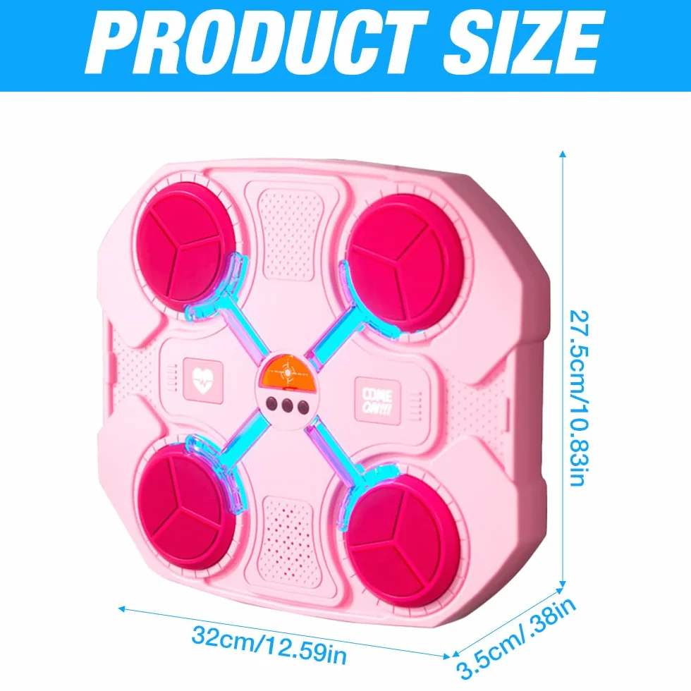Mineup Music Boxing Machine, maszyna do boksu muzycznego dla dzieci, Bluetooth Box z muzyką, maszyna bokserska LED z 3 prędkościami, boks muzyczny, zabawka sportowa, prezent dla dzieci i chłopców