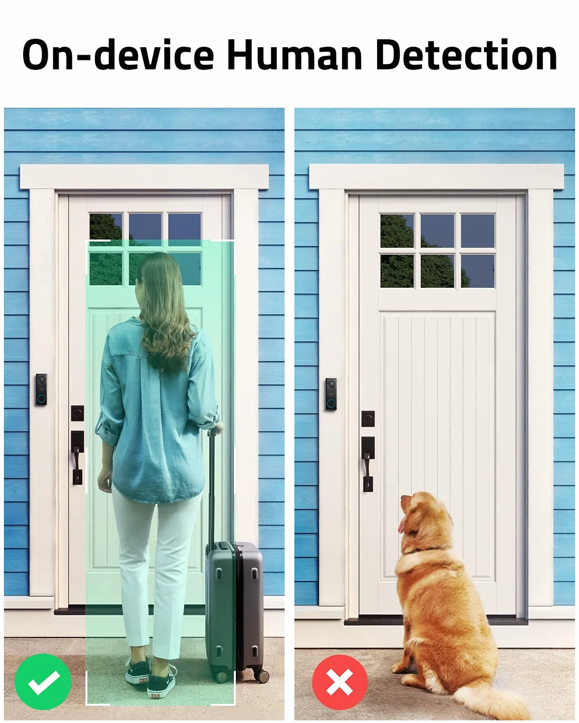 eufy Security Video Doorbell 2K HD Bezprzewodowa kamera bezpieczeństwa z dzwonkiem do drzwi, zasilana bateryjnie, wykrywanie osób z A.I.