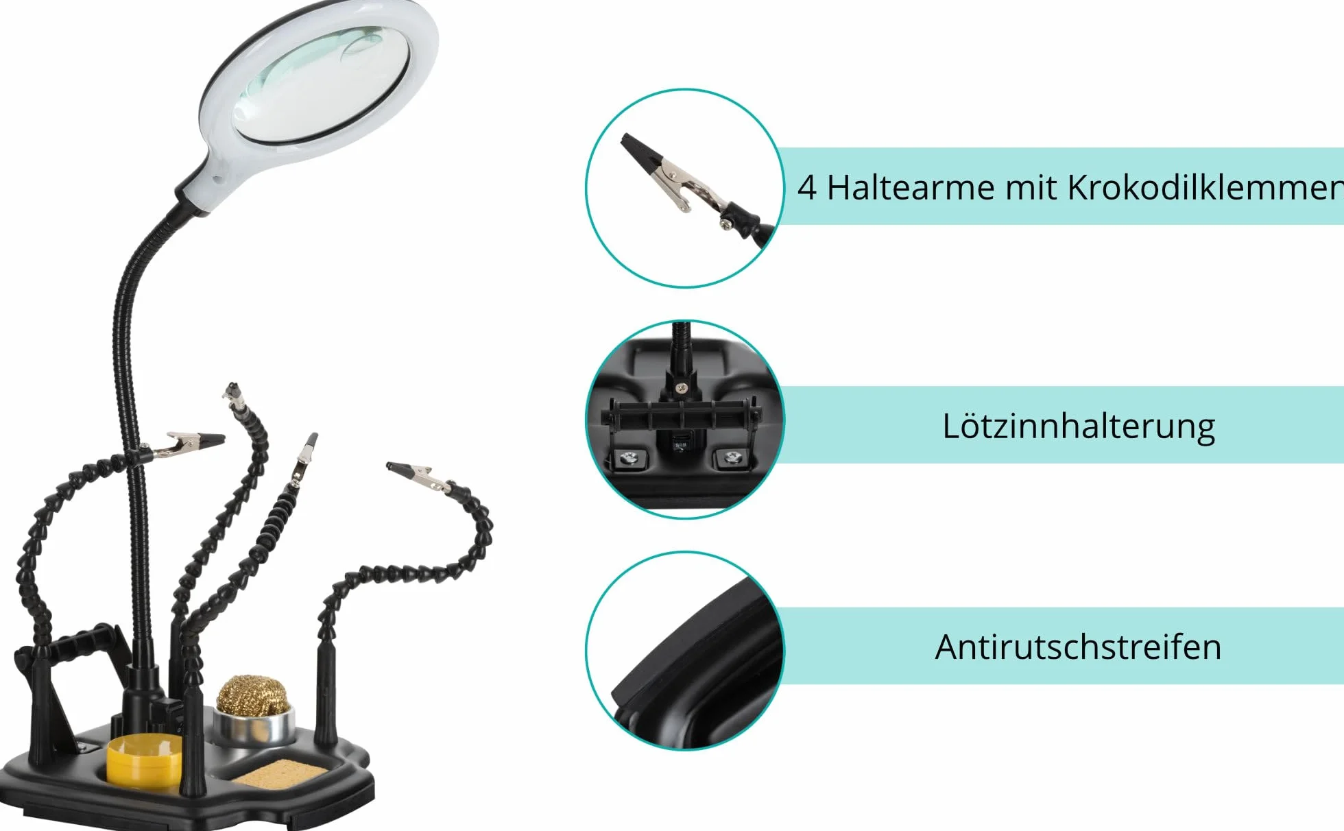 Stagecaptain LH-440 pomoc spawalnicza z lampą LED powiększającą 3/12 dioptrii elastyczne ramiona składana