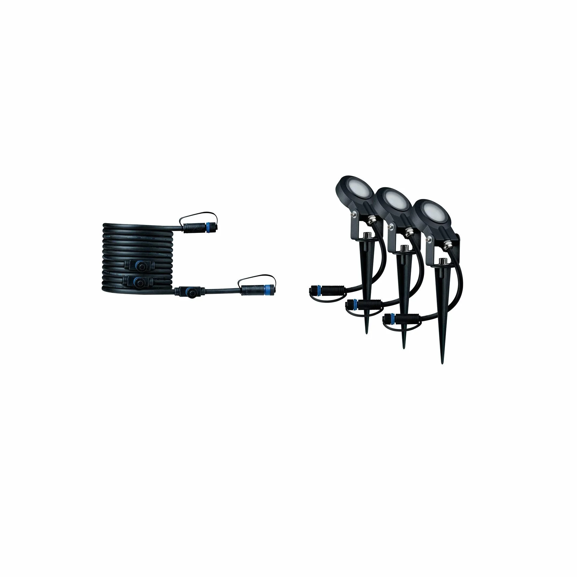 Paulmann 93689 Plug & Shine lampa zewnętrzna LED Sting 3x6W ściemn. kolec ogrodowy antracyt 3000K