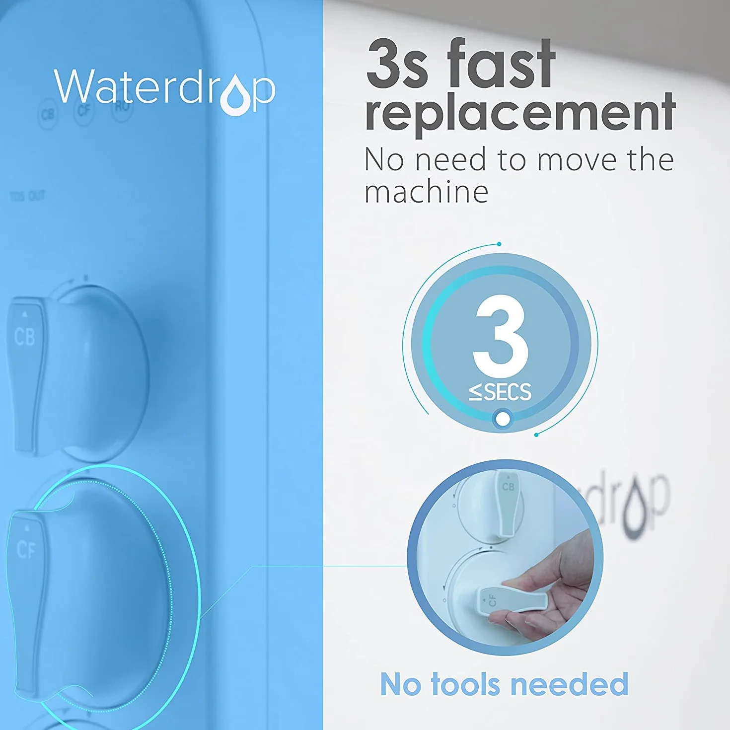 Waterdrop WD-G3-N1CF Filtr zamiennik do systemu odwróconej osmozy WD-G3-W
