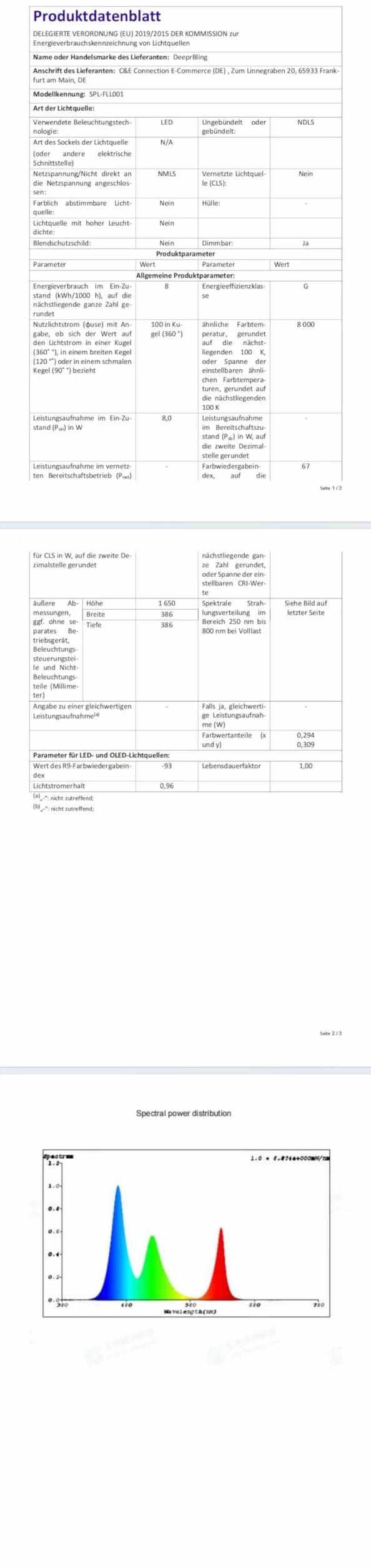 DeeprBling Lampa Podłogowa LED 165 cm ściemnialna RGB 16 Milionów Kolorów Synchronizacja Muzyki Timer