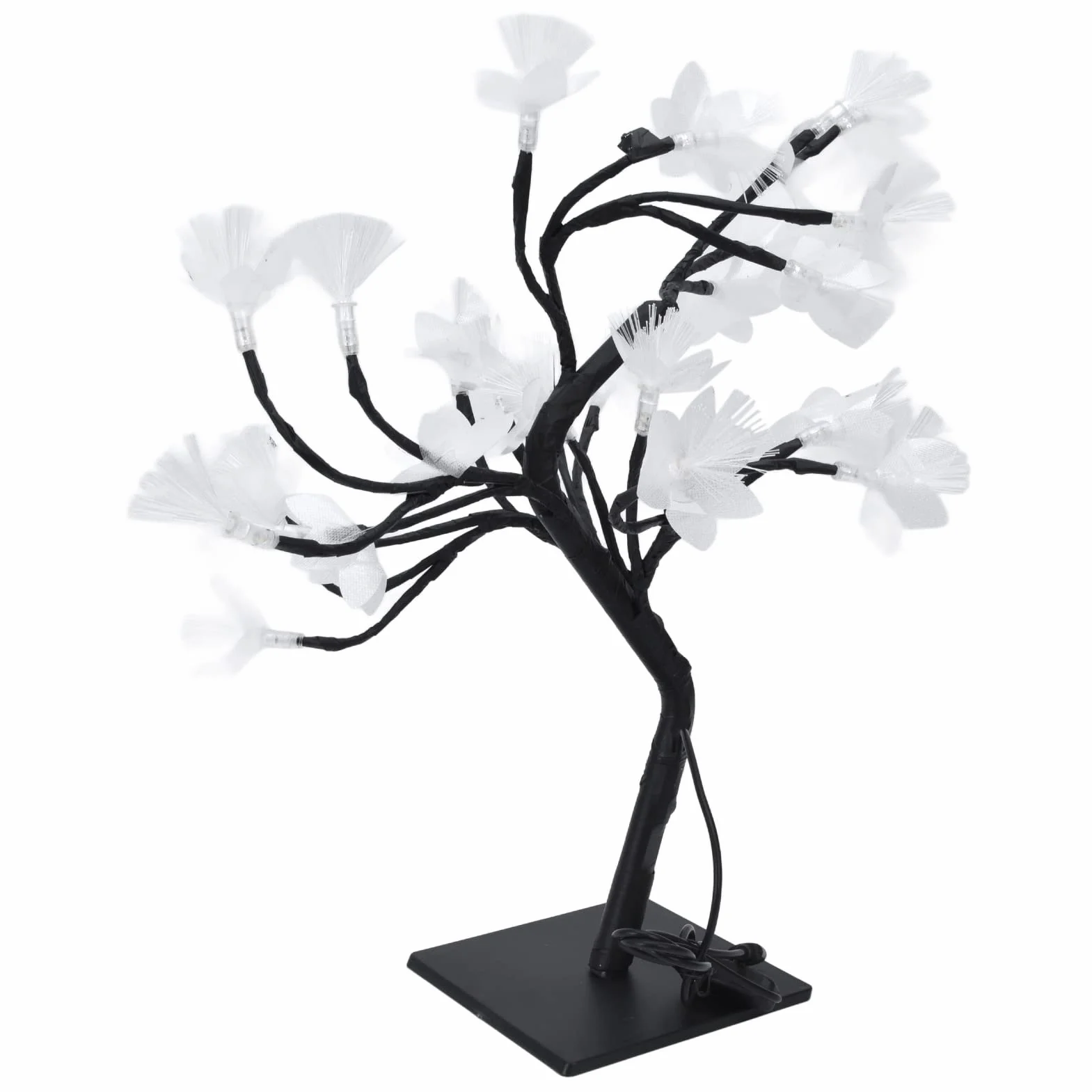 Światłowodowa Drzewna Bonsai 24LED USB Symulacja Kwiat Światło Dekoracji Sypialni