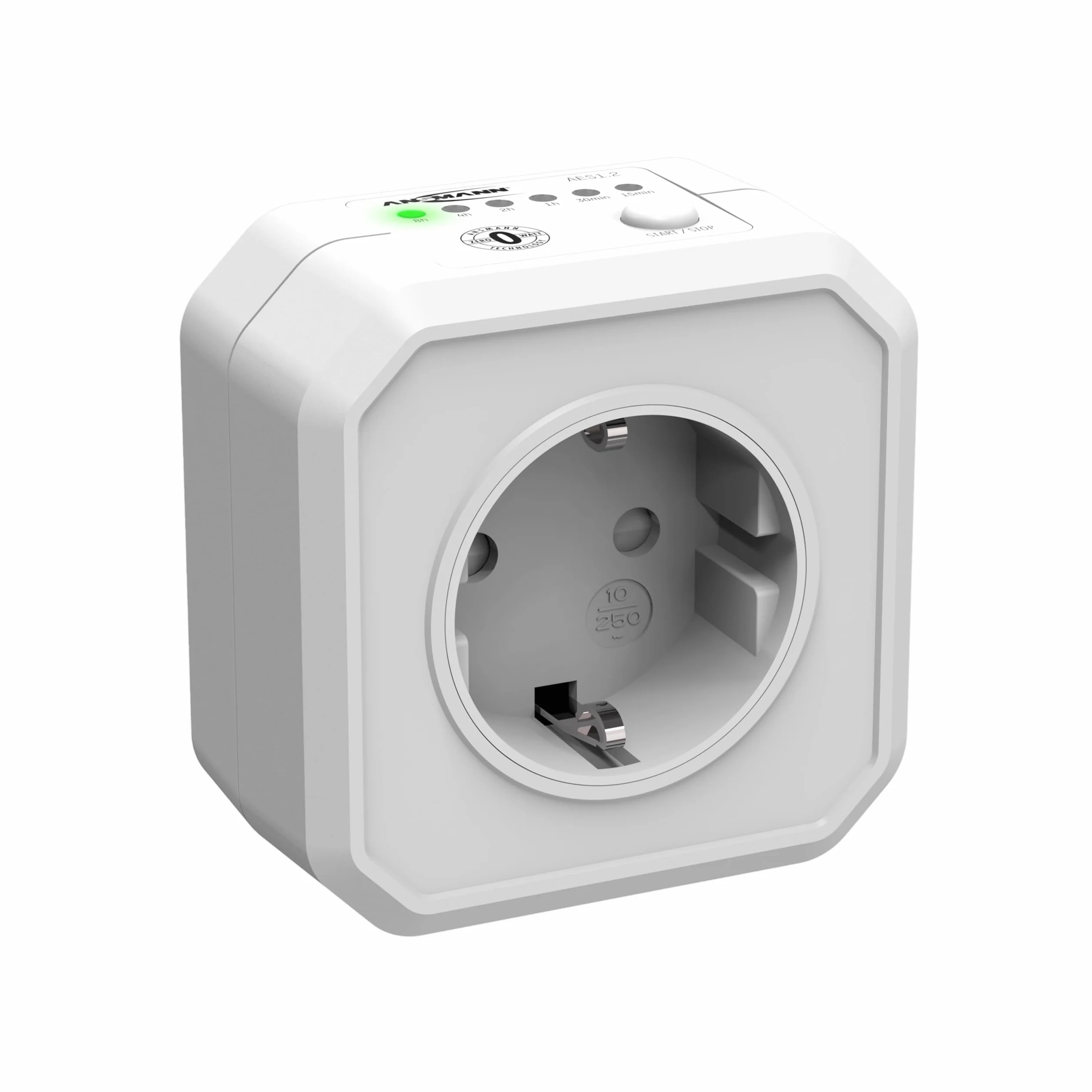 Ansmann Programowalne gniazdo AES1 energooszczędne gniazdo czasowe z odliczaniem regulowane białe