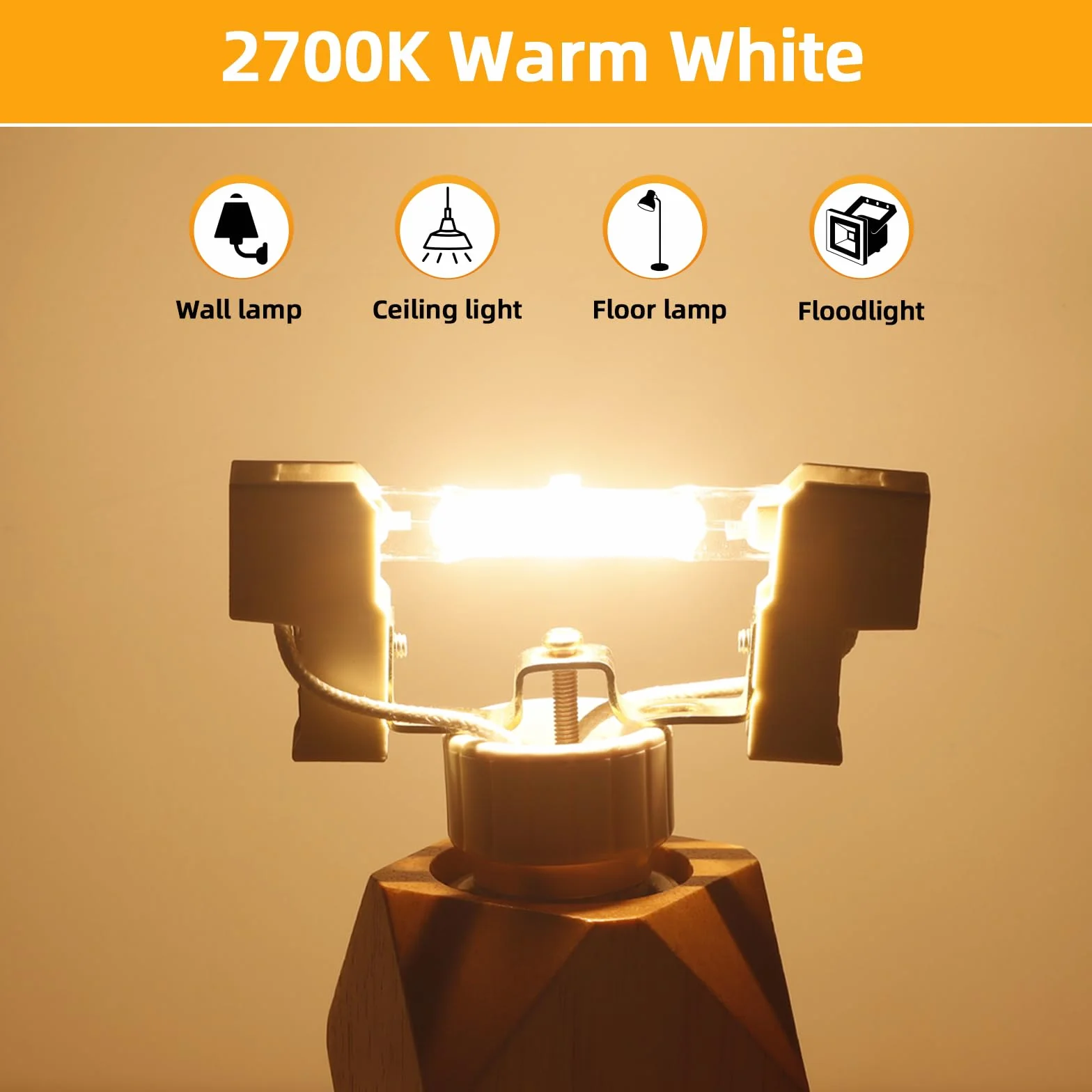 Caldarax 6 sztuk R7S 78 mm żarówka halogenowa 150 W 230 V, możliwość przyciemniania, 2700 K ciepła biel, 2250 lm