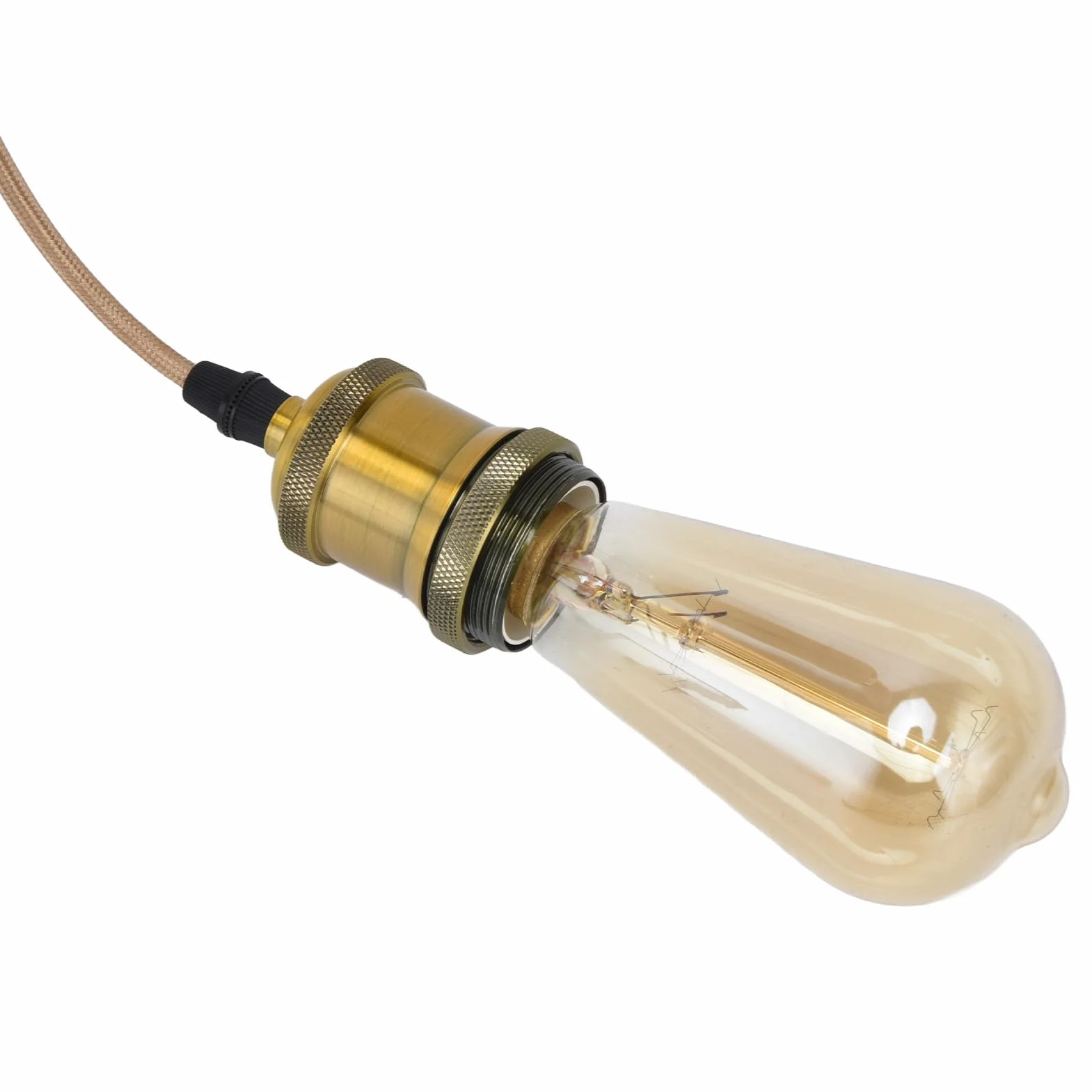 SEAFRONT Oprawa lampy E27 wisząca vintage złota patyna 100-240 V