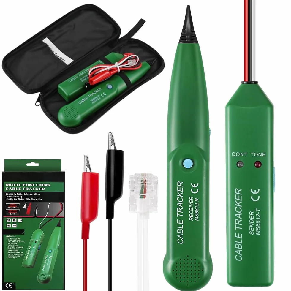 Cable Tracker, urządzenie do wykrywania pęknięć kabli, robot koszący, tester obwodów, lokalizator kabli, wyszukiwarka przewodów, tracker linii telefonicznej, do konserwacji sieci, ciągłości obwodu