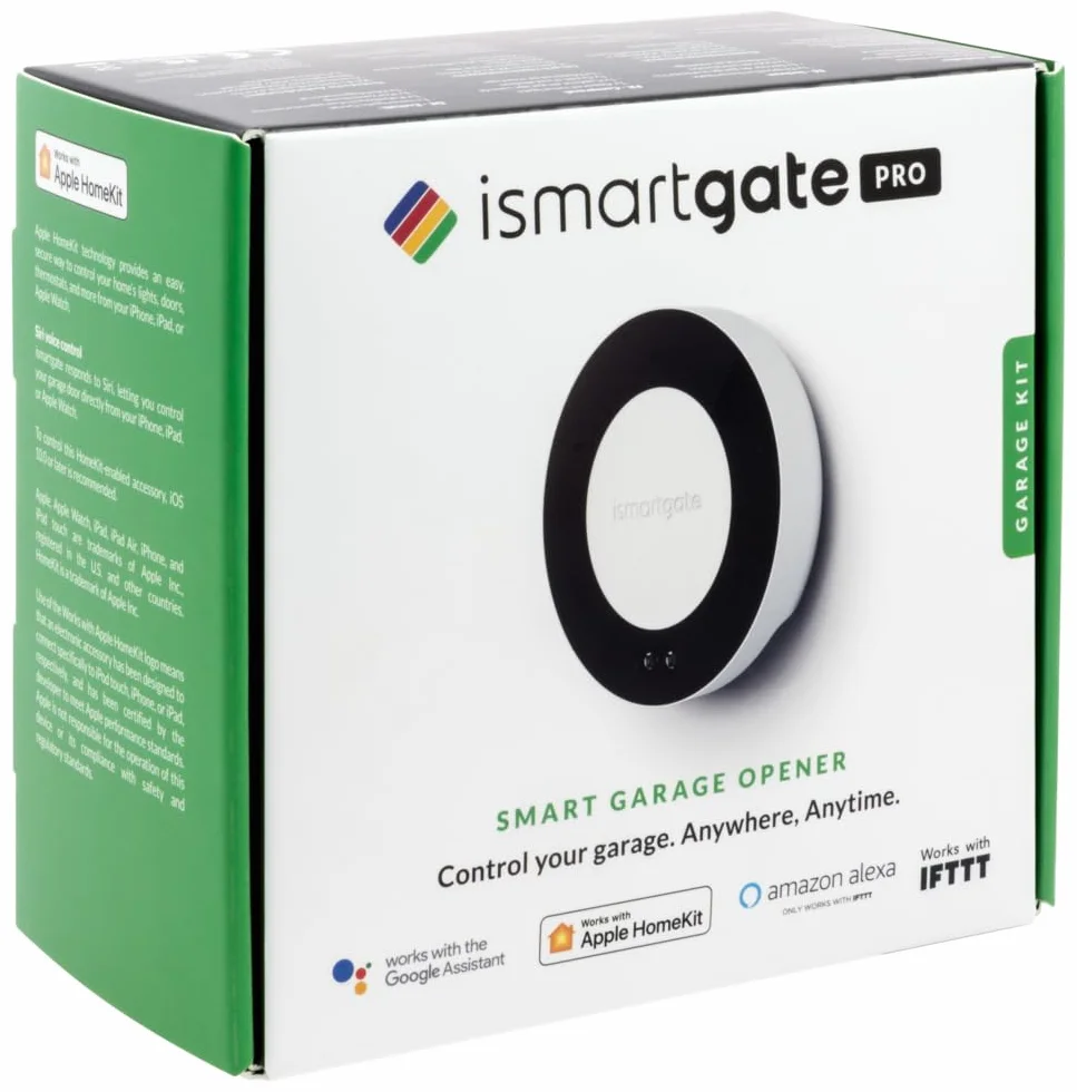 ismartgate PRO Wi-Fi zdalne sterowanie monitorowanie garażu Apple HomeKit Google Assistant Amazon Echo iFTTT