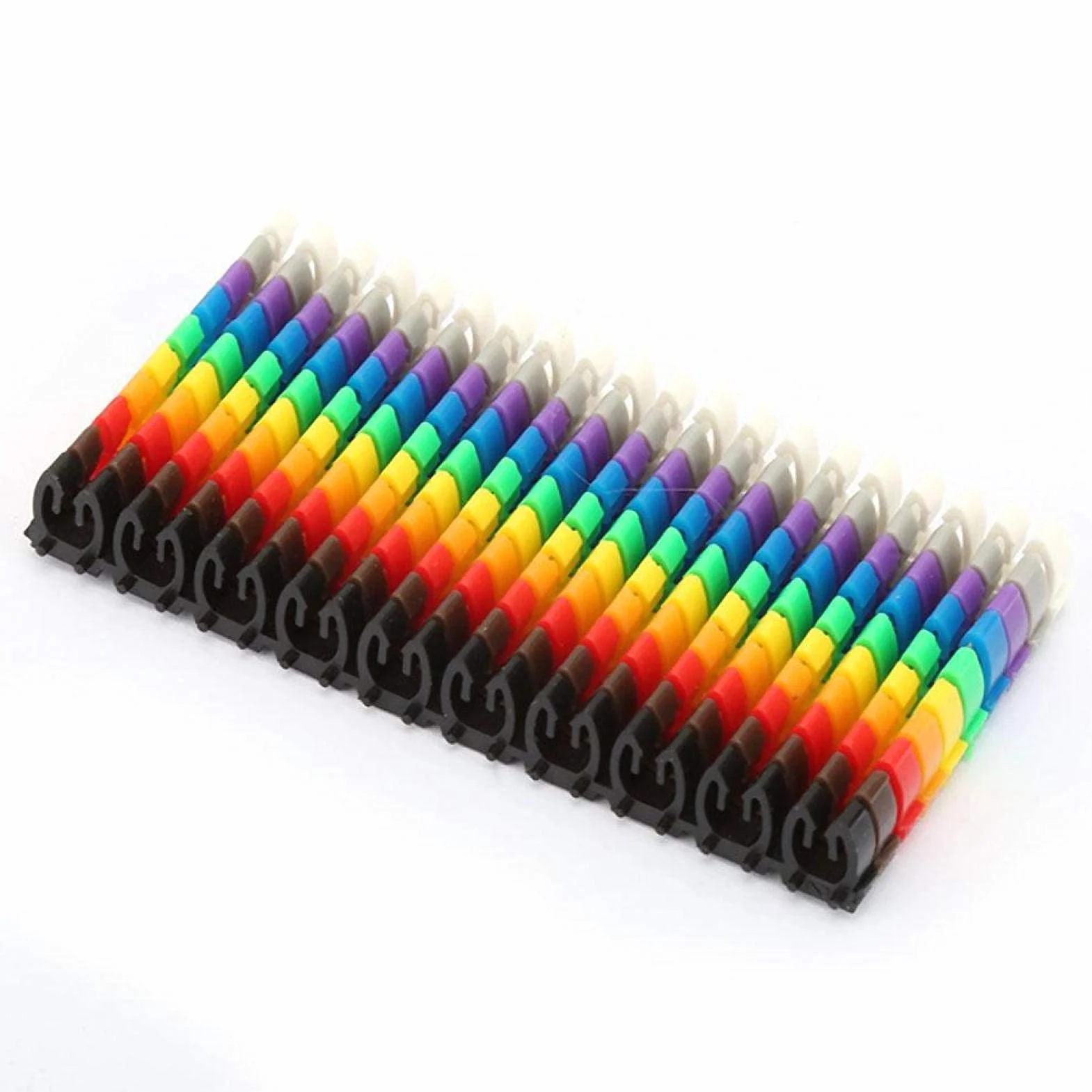 Plastikowy znacznik kablowy Clip-On Design Cable Marker Tube Kolorowy 100Pcs 2.5mm²