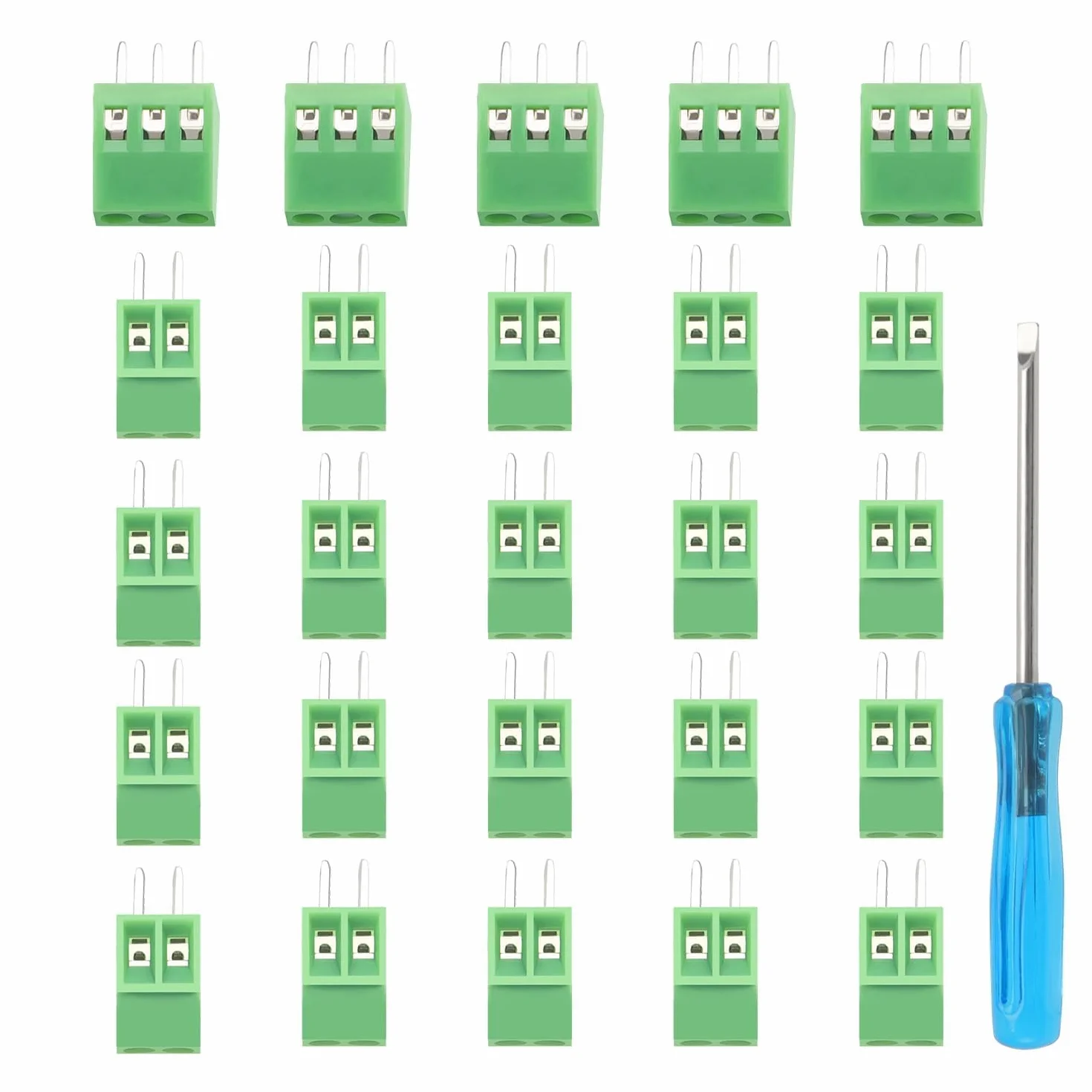 Złącza terminali śrubowych 5,08 mm 2-pinowe 5 mm 3-pinowe do PCB Arduino DIY zestaw