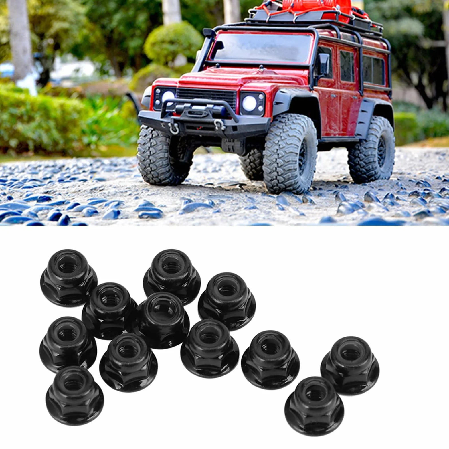 Nakrętki zabezpieczające RC 4 mm metalowe do Axial SCX10 90046 1/10