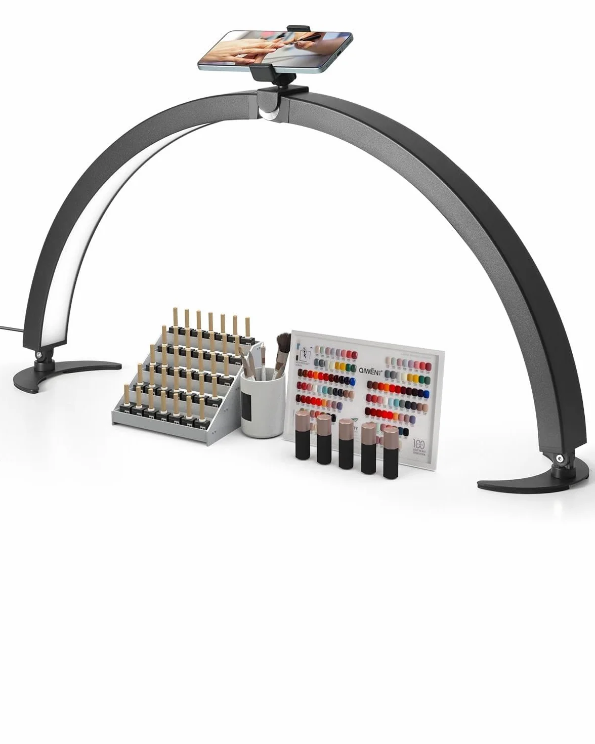 VEVOR Biurkowe światło półksiężyca do paznokci 40 W 735 mm z regulacją jasności LED