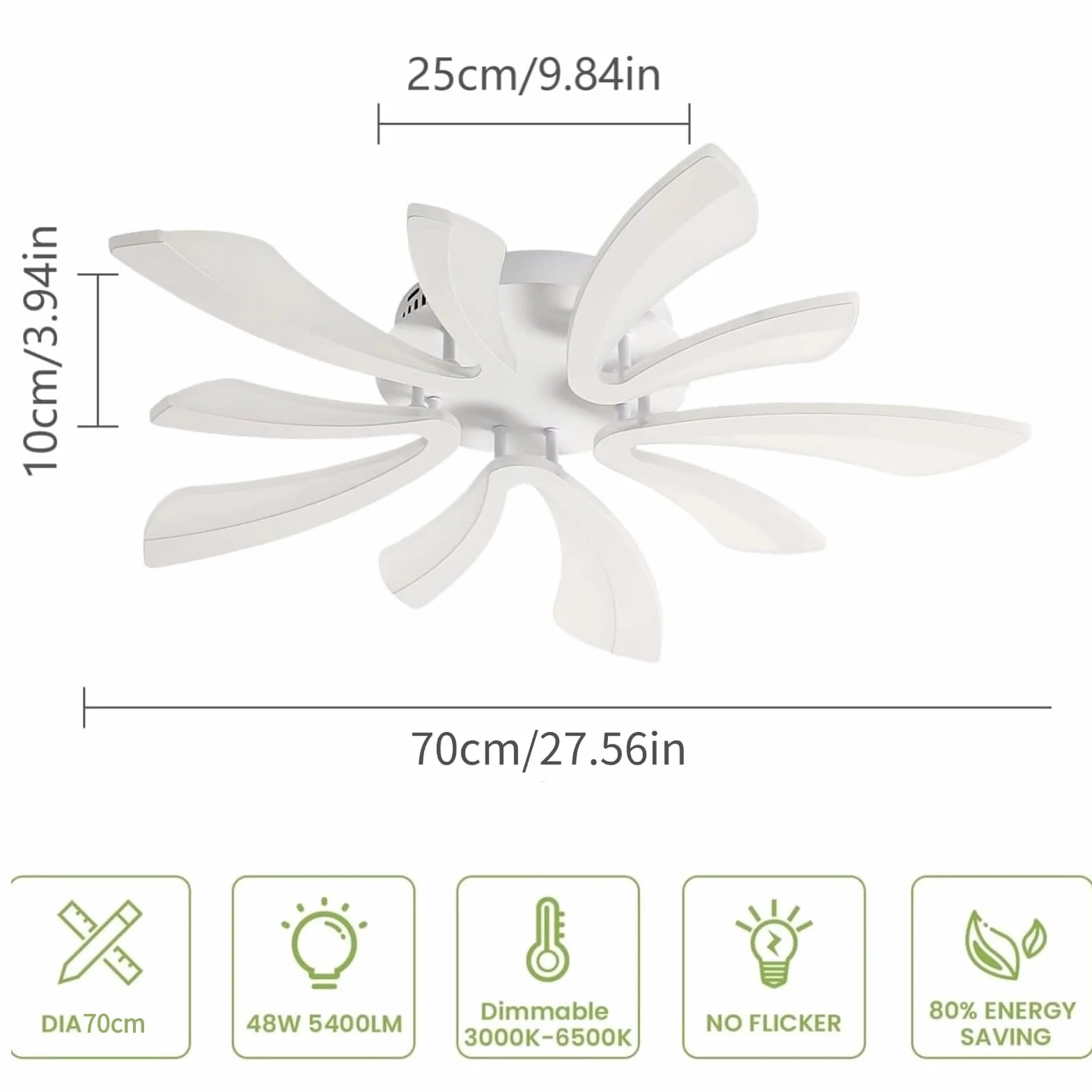 Comely Ściemnialna Lampa Sufitowa LED 48W 5400LM 3000K-6500K Φ71cm Akrylowa