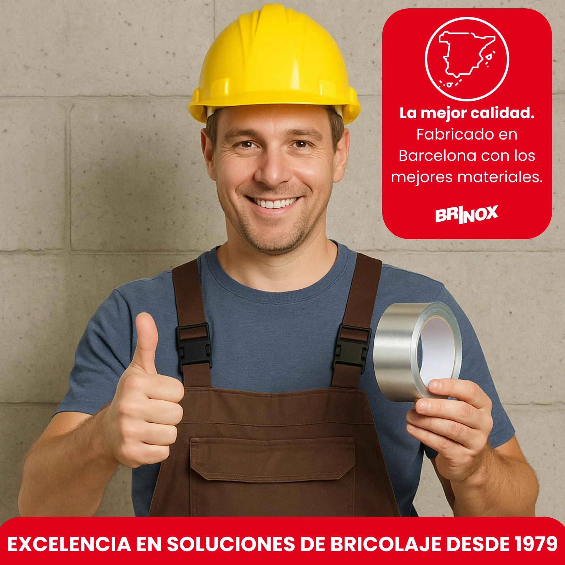 Taśma klejąca aluminiowa B61400B biała BRINOX