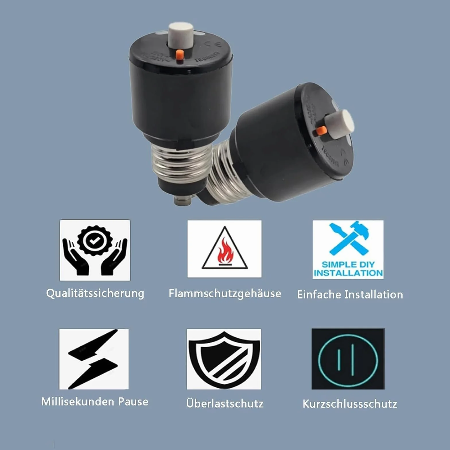 Automaty bezpiecznikowe śrubowe 16A E27 charakterystyka L 230/400~240/415V 2 sztuki