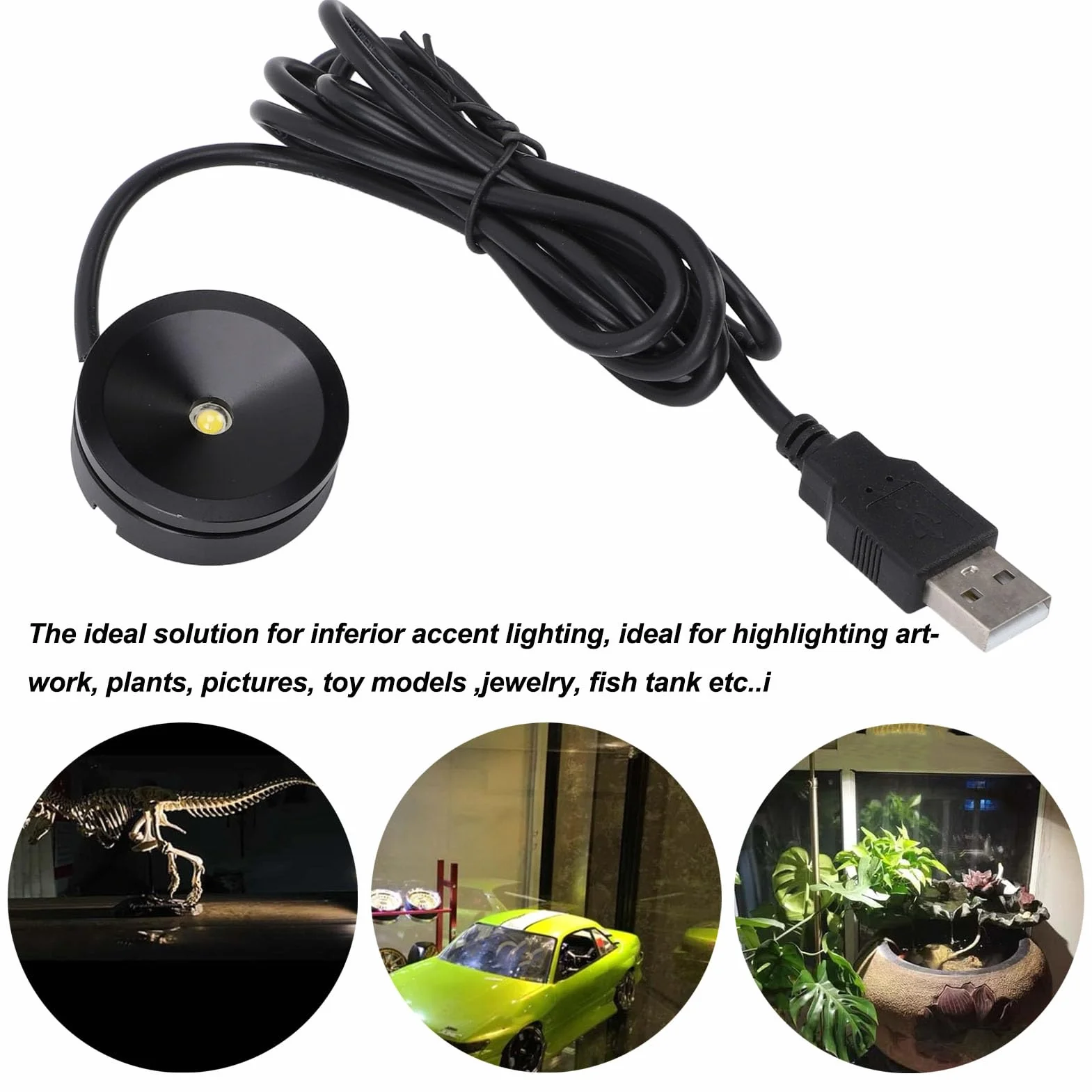 2 szt. Reflektory LED, Oświetlenie Obrazów Zasilane Przez USB o Długości 4,3 Stopy, Oświetlenie Wystawowe na biżuterię, Oświetlenie Obrazów w Pomieszczeniach, Oświetlenie