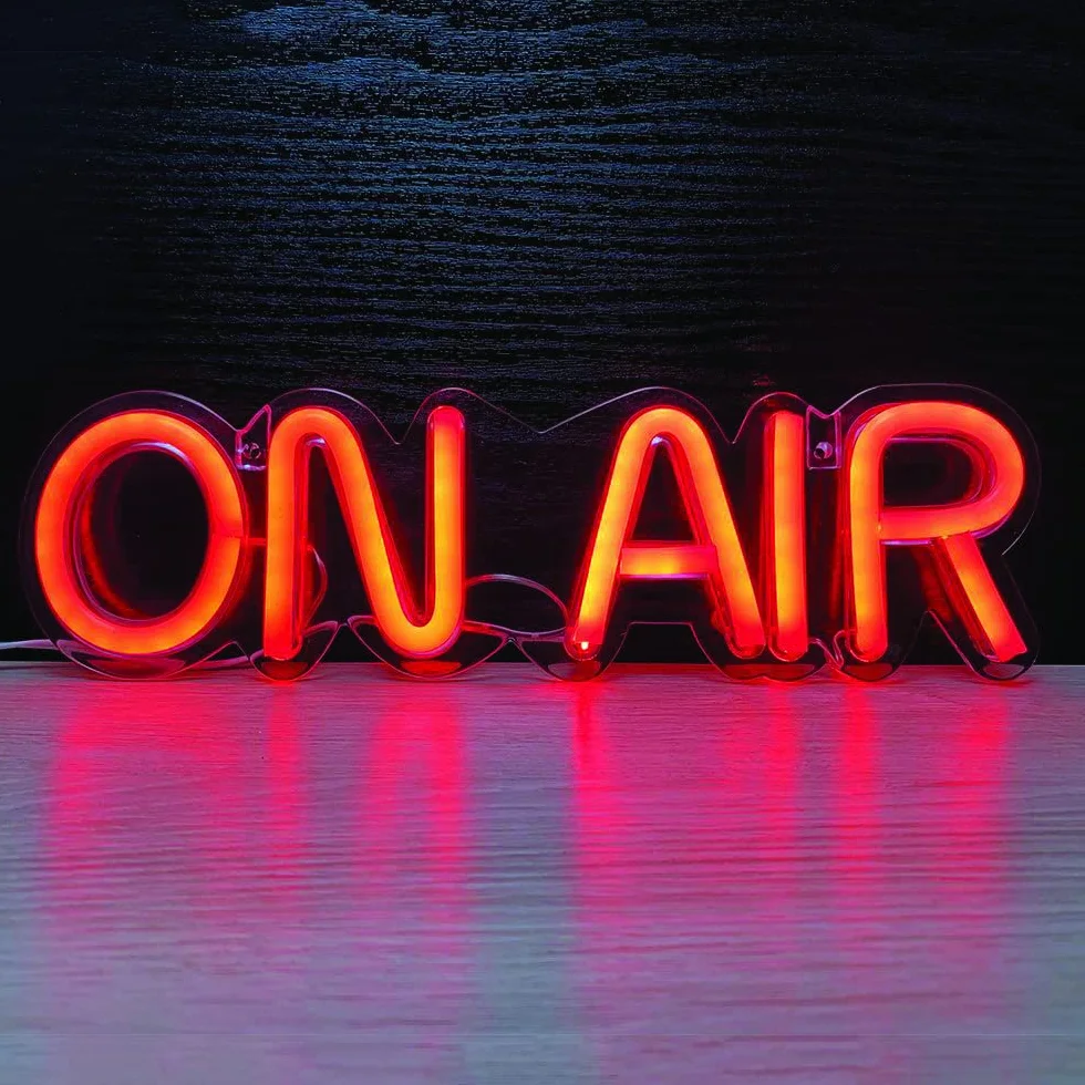 #winning Neonowy znak ścienny „On Air”