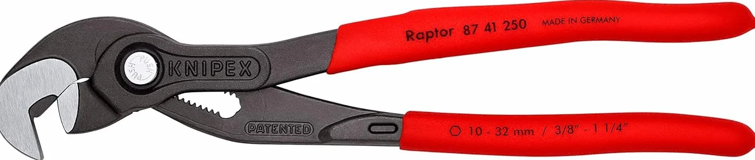 KNIPEX Szczypce nastawne wielofunkcyjne 87 41 250 SB fosforanowana, szara pokryte antypoślizgowym