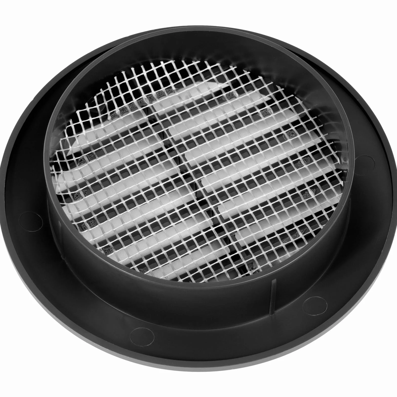 Vent Systems 80 mm czarna osłona wentylacji okrągła zintegrowana ochrona przed owadami HVAC