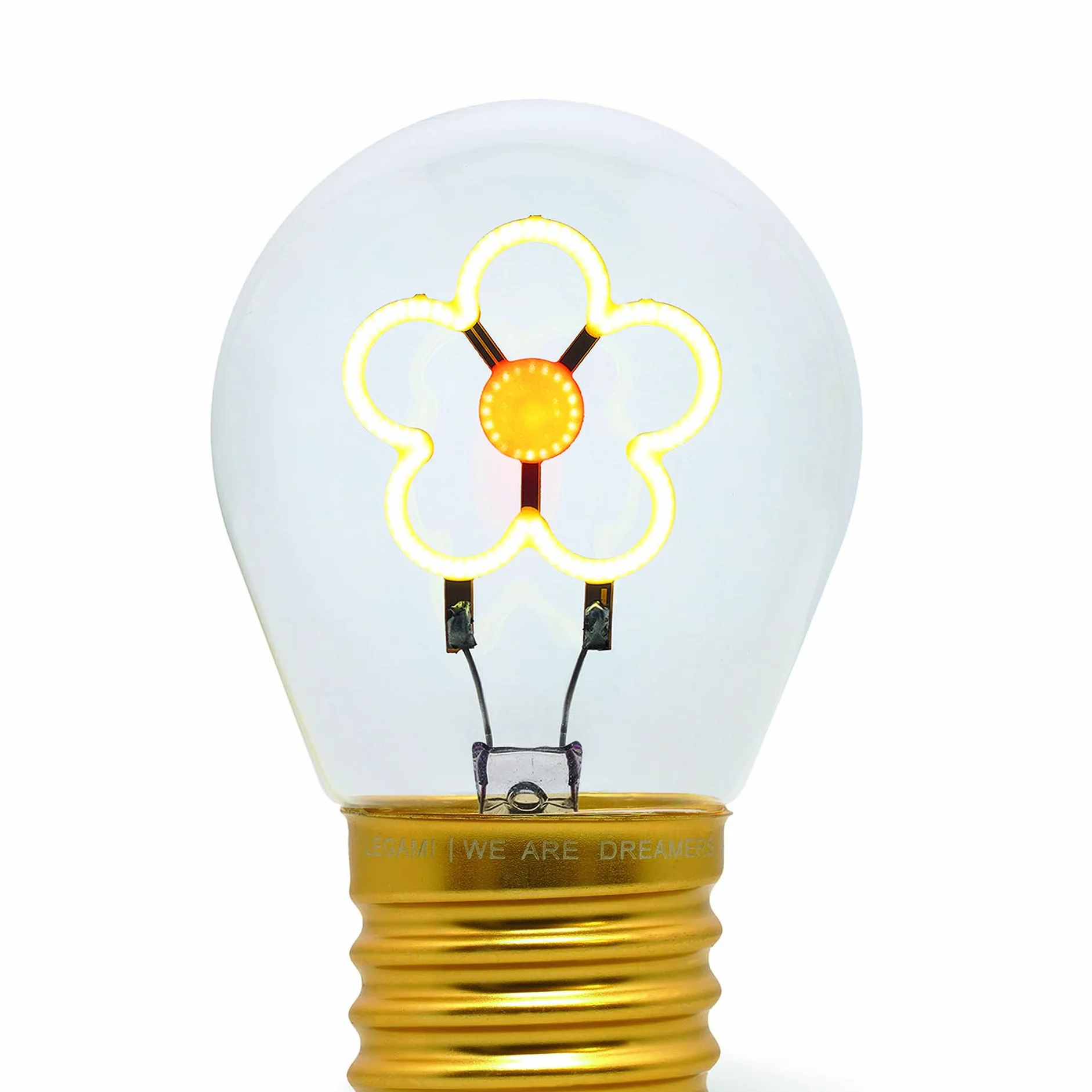 Legami Lampa stołowa w kształcie żarówki Daisy 6,8 x 10,3 cm żółta