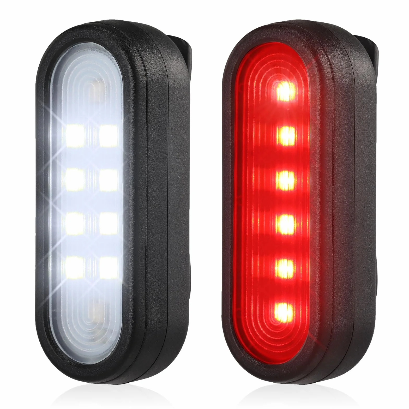 Lampka LED z klipsem migające światło 2 efekty do biegania ładowana USB