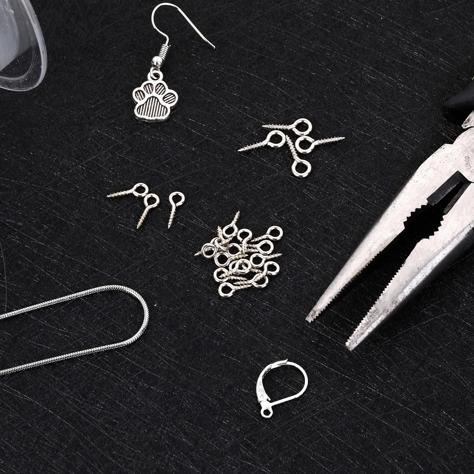 Śruby oczkowe ze stali nierdzewnej 300 sztuk, do drewna DIY biżuteria meble (12, 10, 8 mm)