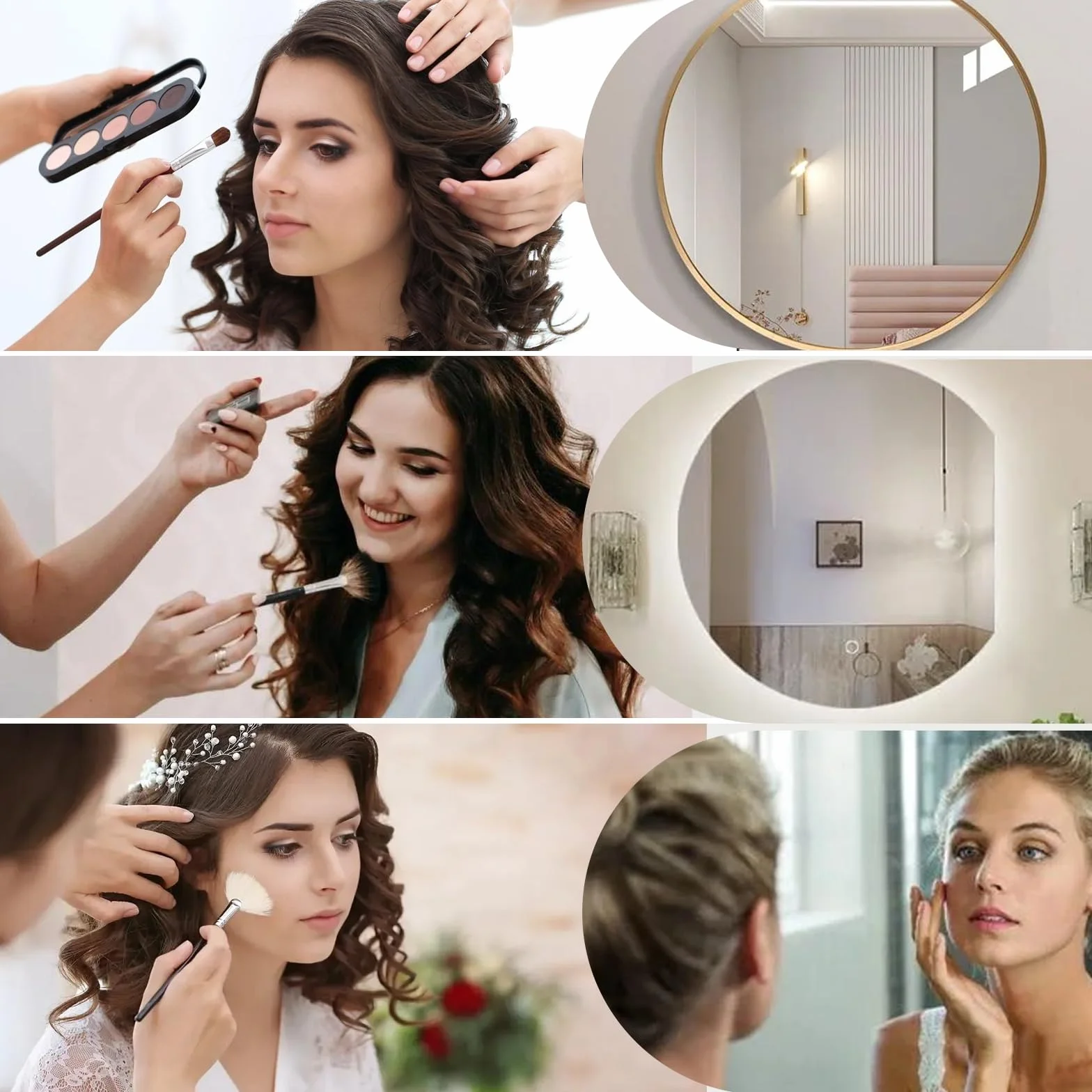 Światła do makijażu LED 4 żarówki regulowane temperatura barwowa Vanity Lights oświetlenie łazienkowe