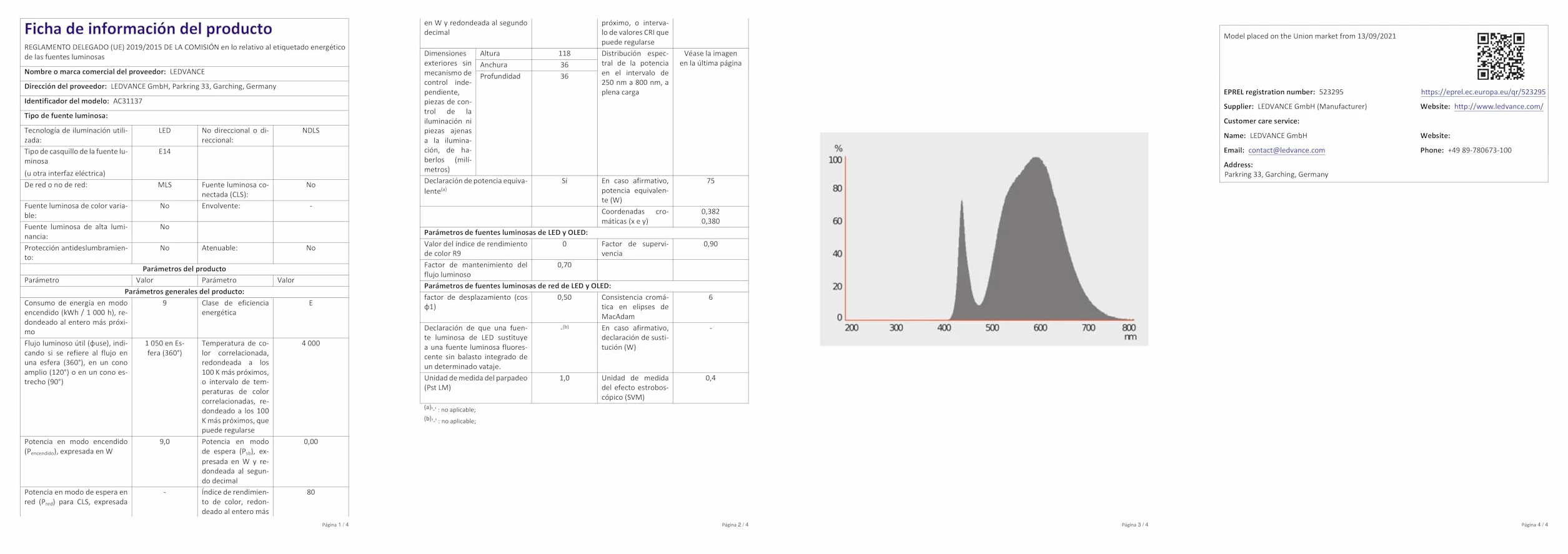 OSRAM STAR STICK LED Żarówka E14 4000K 9-10W 75W Zimna Biel Matowa