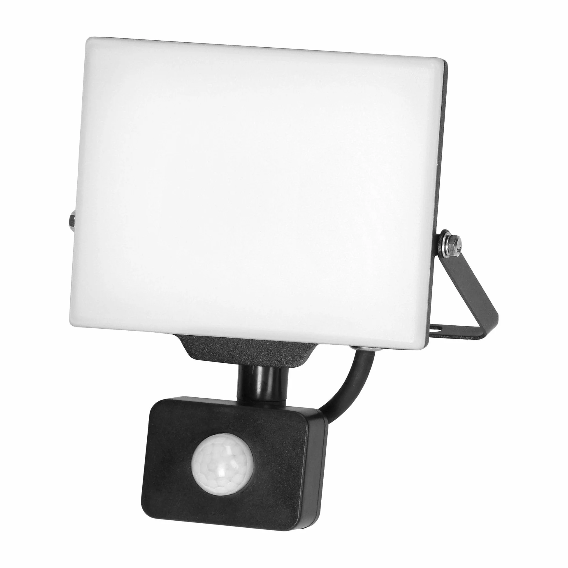Naświetlacz LED z Czujnikiem Ruchu 4000K Aluminium Poliwęglan Lampa Ścienna LED IP44 30W 2400lm