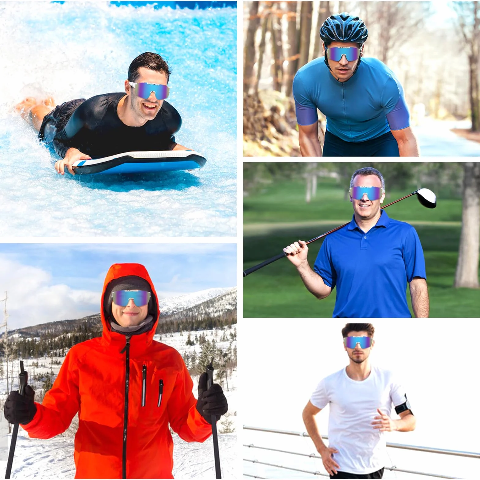 Szybkie okulary, okulary rowerowe dla mężczyzn i kobiet, okulary sportowe, ochrona przed promieniowaniem UV400, do jazdy na rowerze wyścigowym, rowerze MTB, biegania, golfa, jazdy konnej,