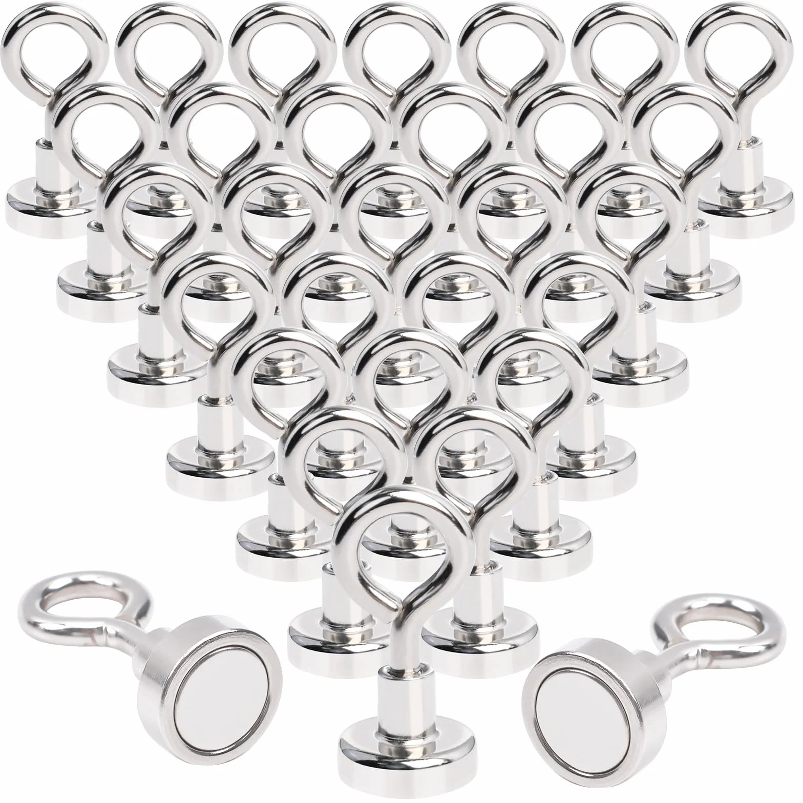 Haczyki magnetyczne MIN CI 16 mm 8 kg, ekstra mocne, magnesy z haczykami, na kemping, garaż, kuchnię