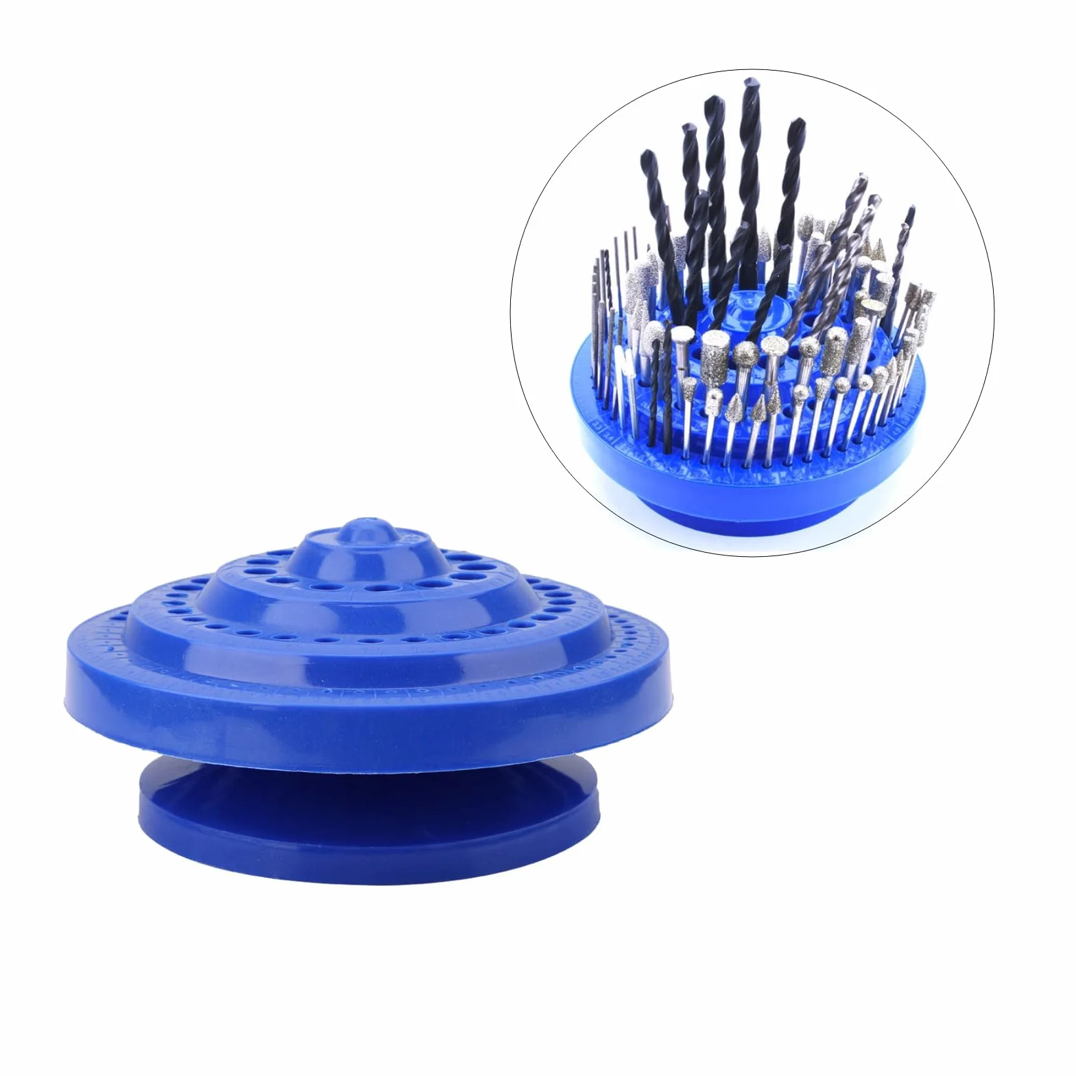 Organizer na Wiertła Pusty Futerał 1-13mm Okrągły Twarde Plastikowe Stojak 100 Otwór