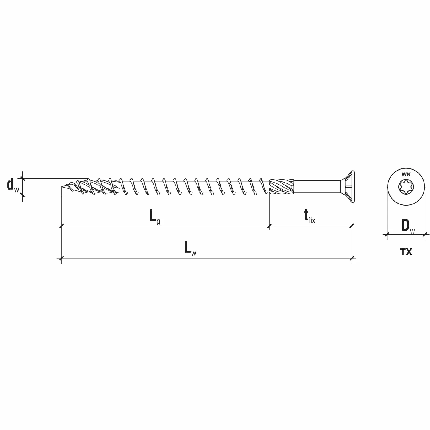 KLIMAS Wkręty do Drewna Torx 4,0 x 40 (400szt)
